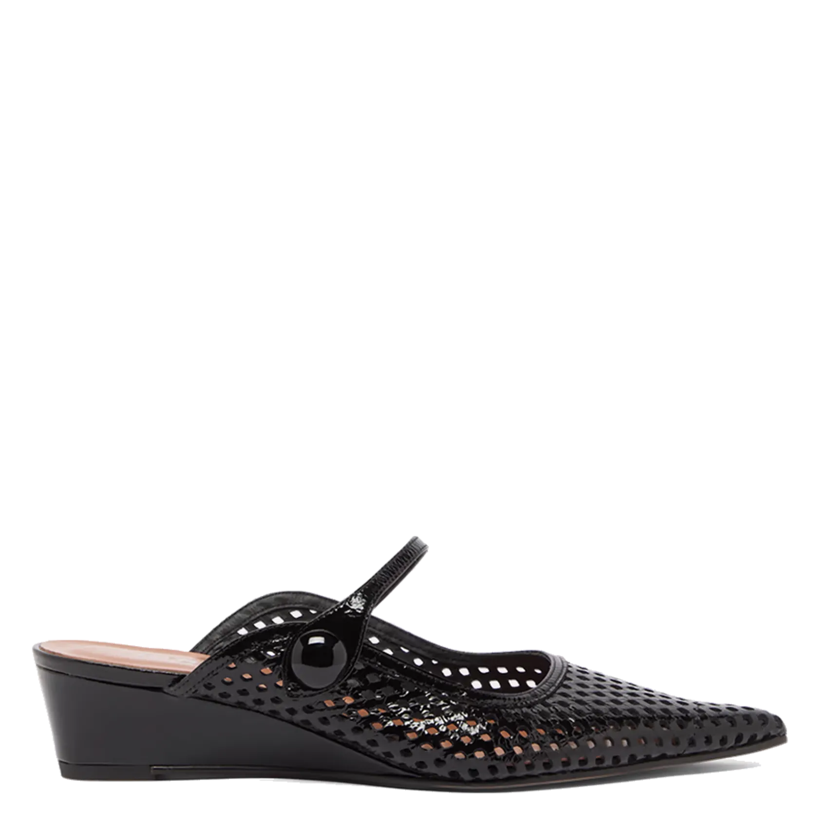 Mules pointues à talons compensés Noir DECADE