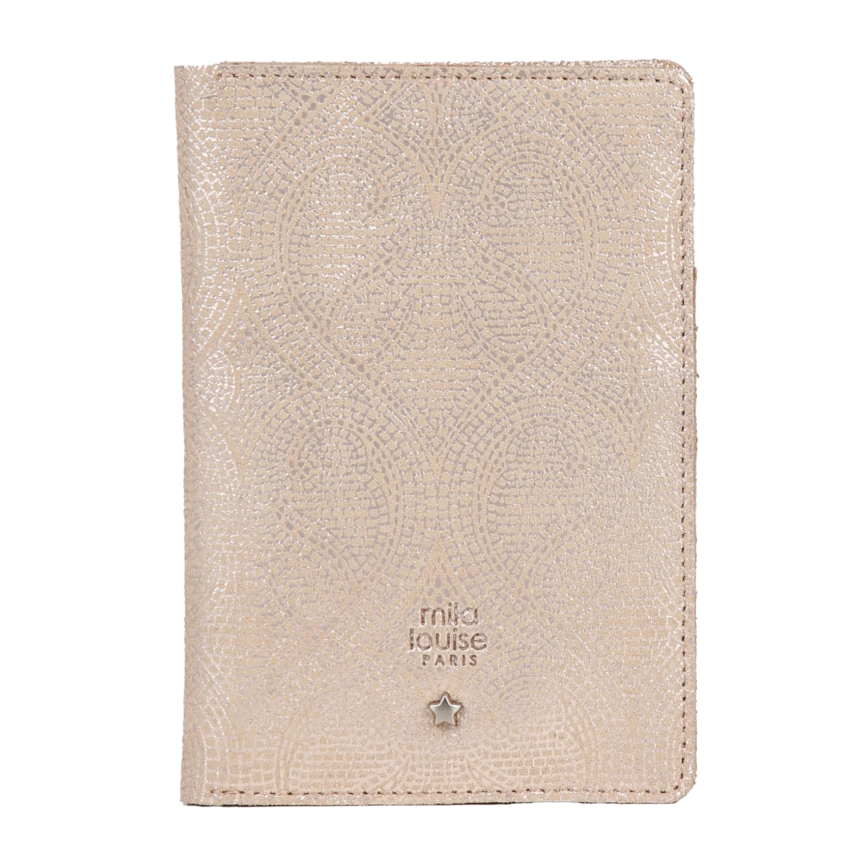 Etui de passeport en cuir Beige ORY