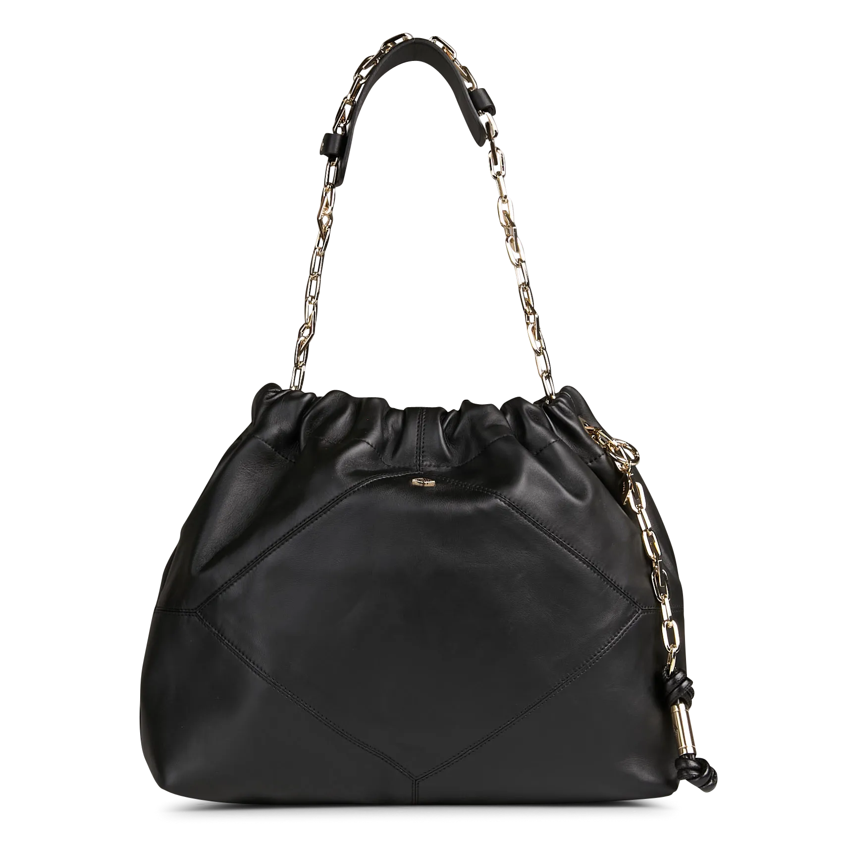 Sac porté épaule froissé Noir JUNE TOTE