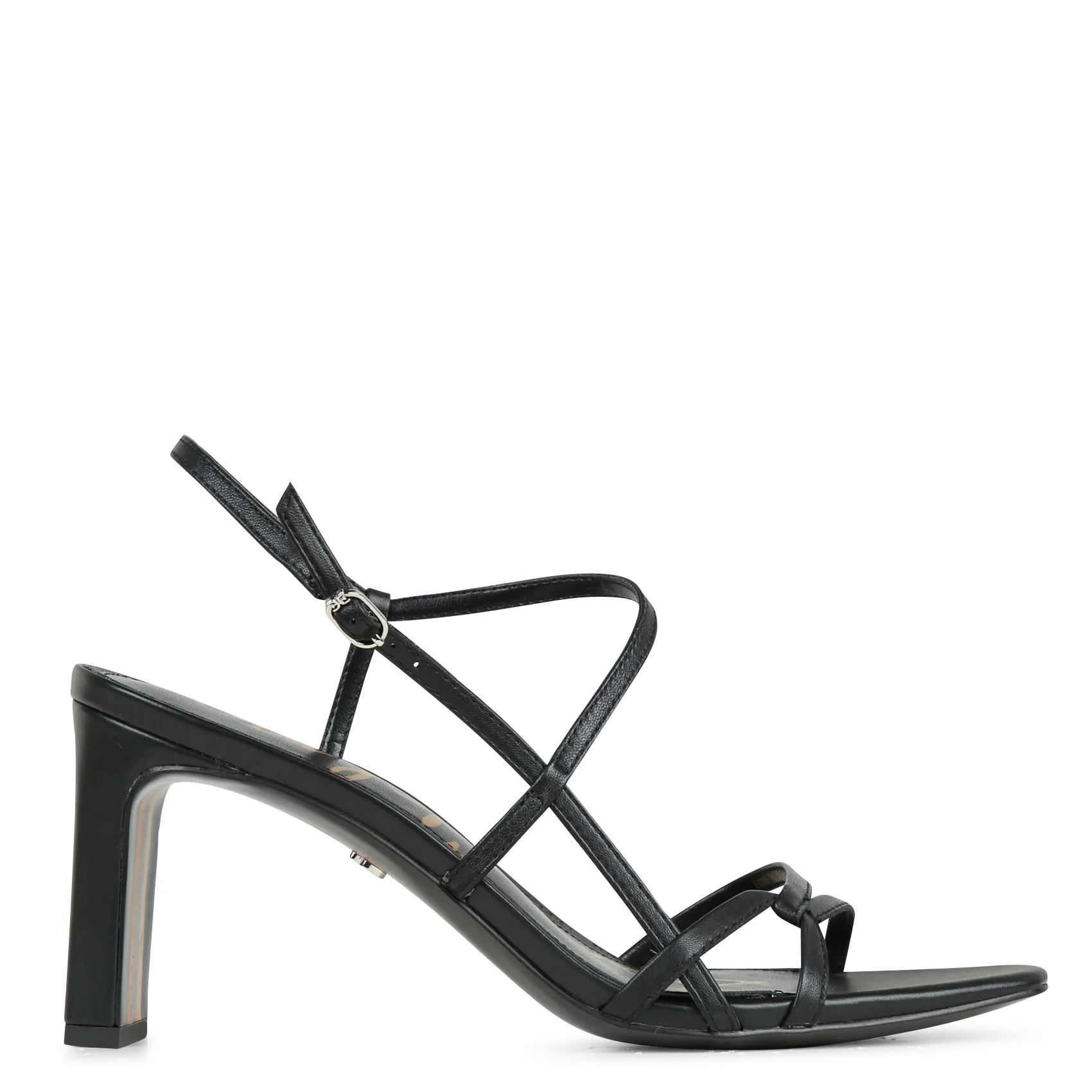 Sandales à talon en cuir Noir EMMIE