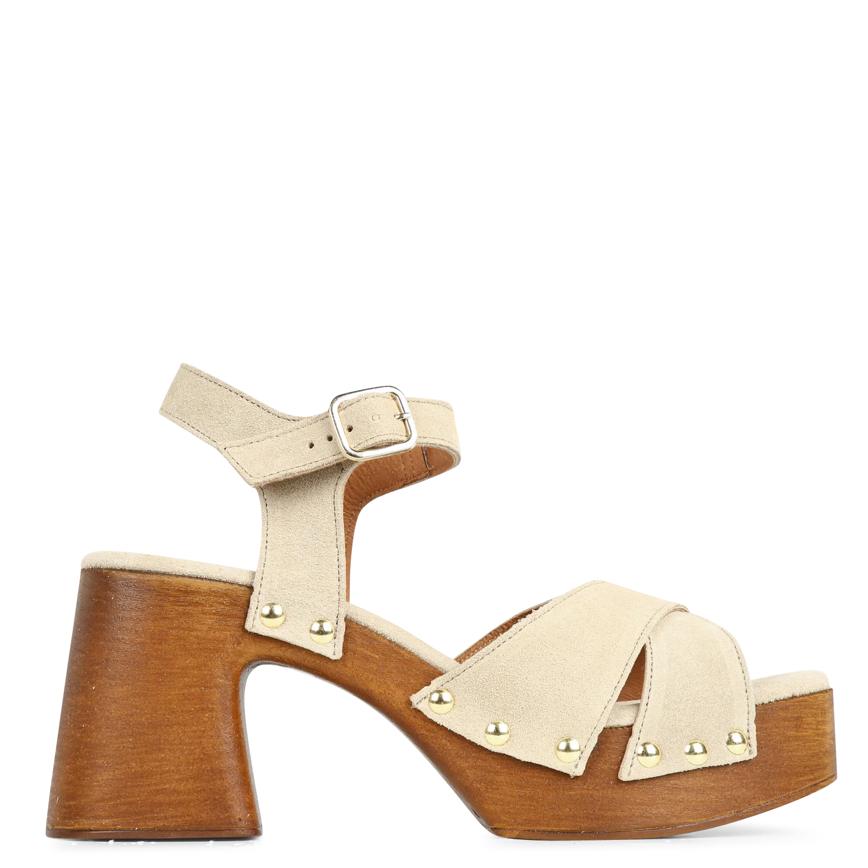 Sandales hautes en cuir Beige ORANE