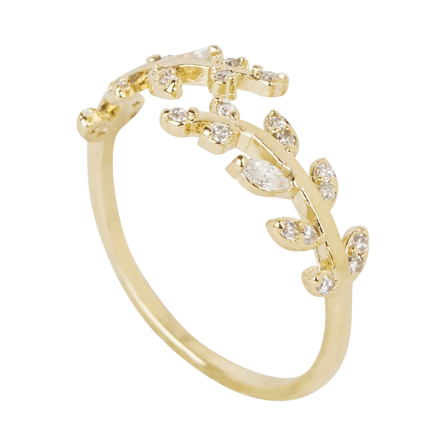 Bague ajustable en laiton doré Doré