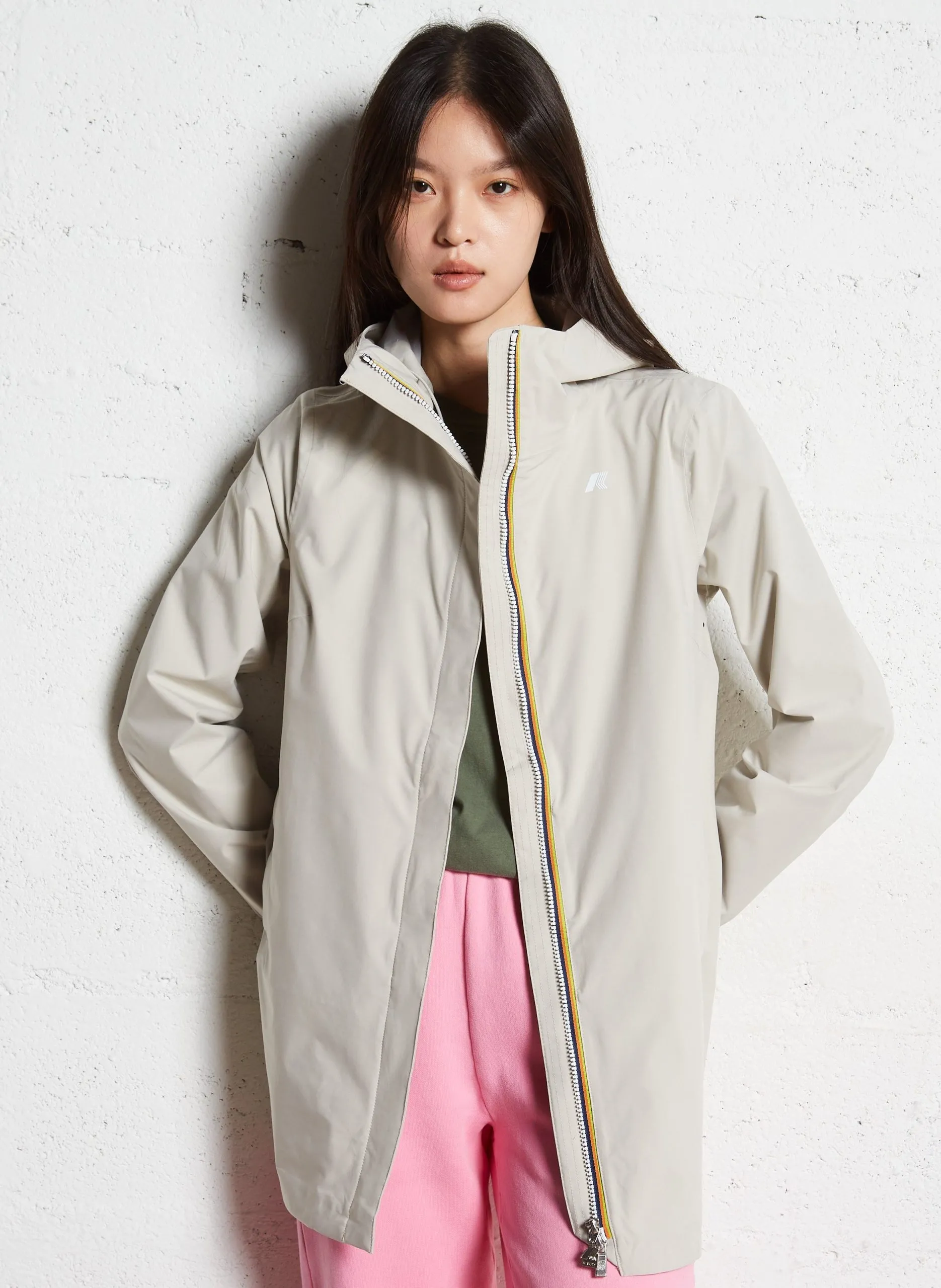 Coupe-vent à capuche Beige SOPHIE