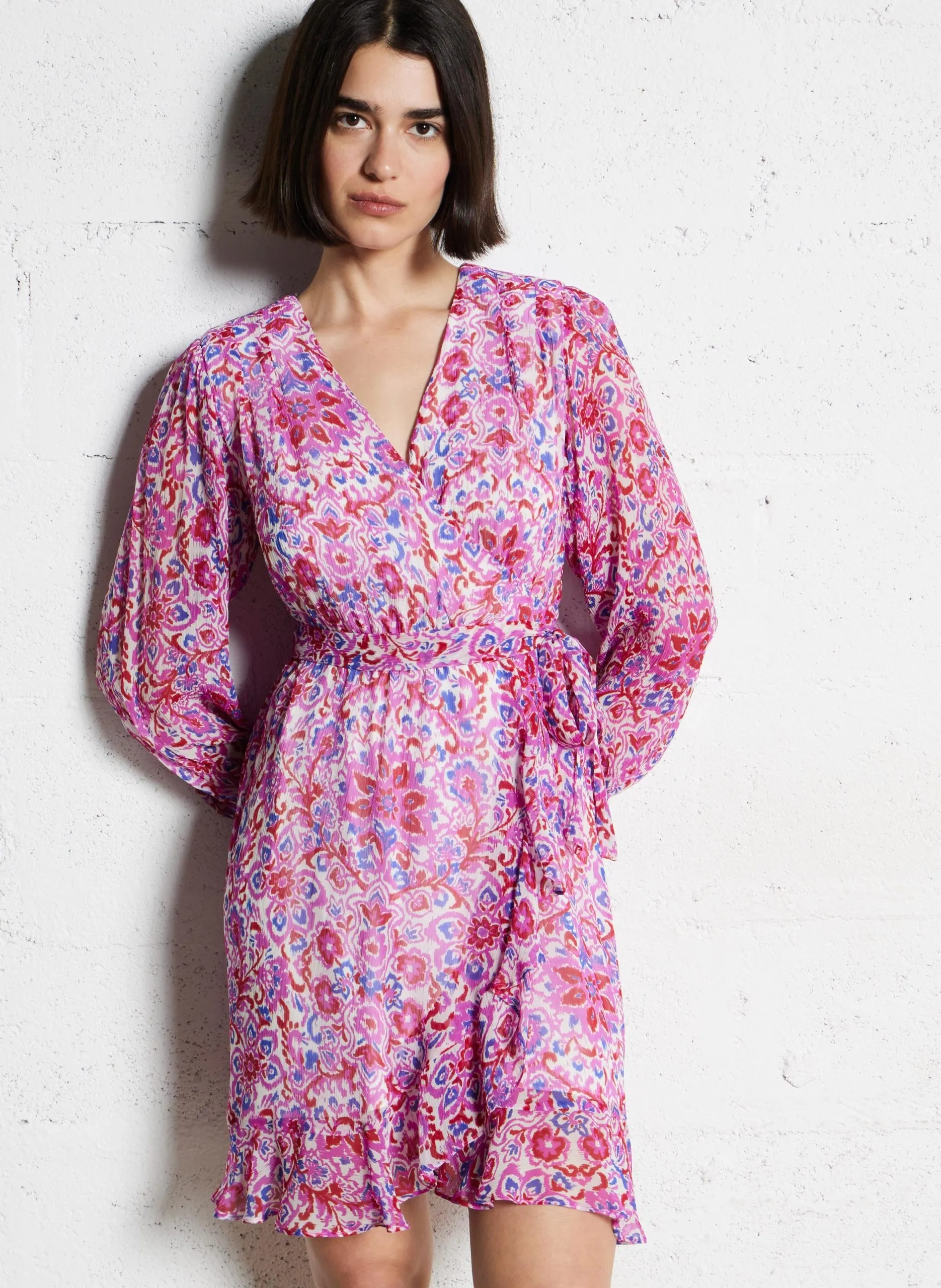 Robe courte imprimée Rose RAZIK