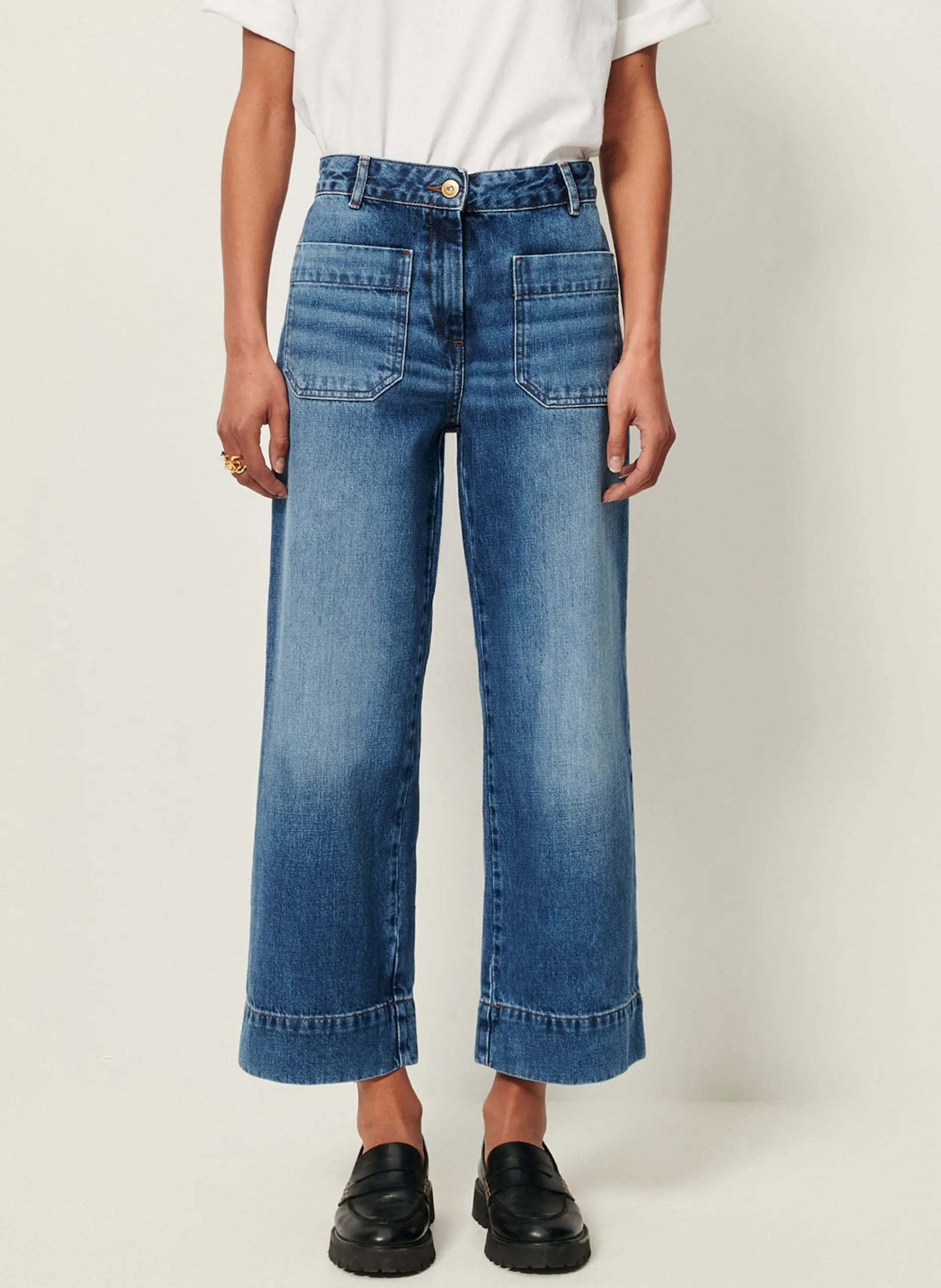 Jean large taille haute Bleu SEAKEY O