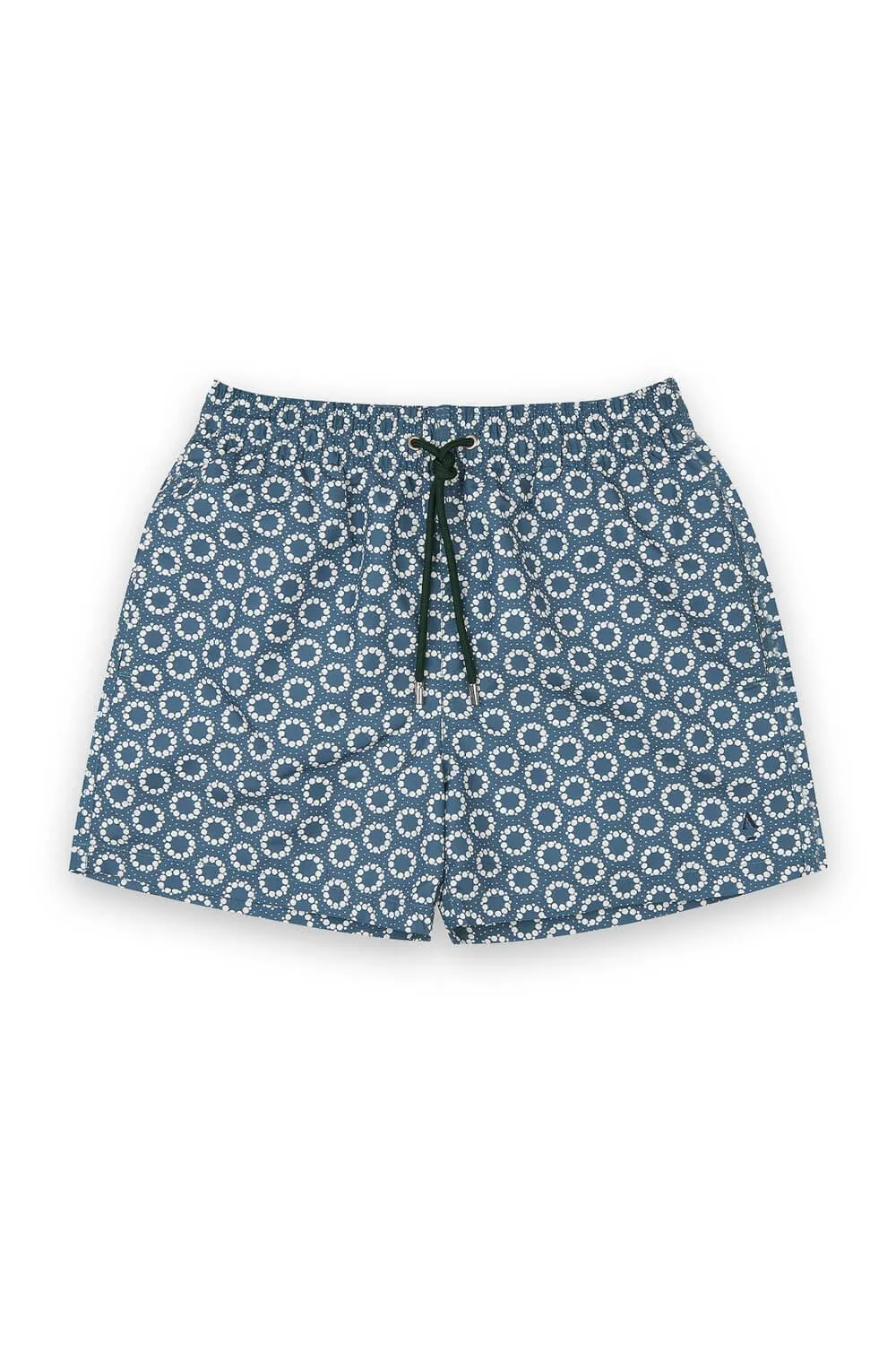 Short de bain uni ceinture élastique Bleu UNI