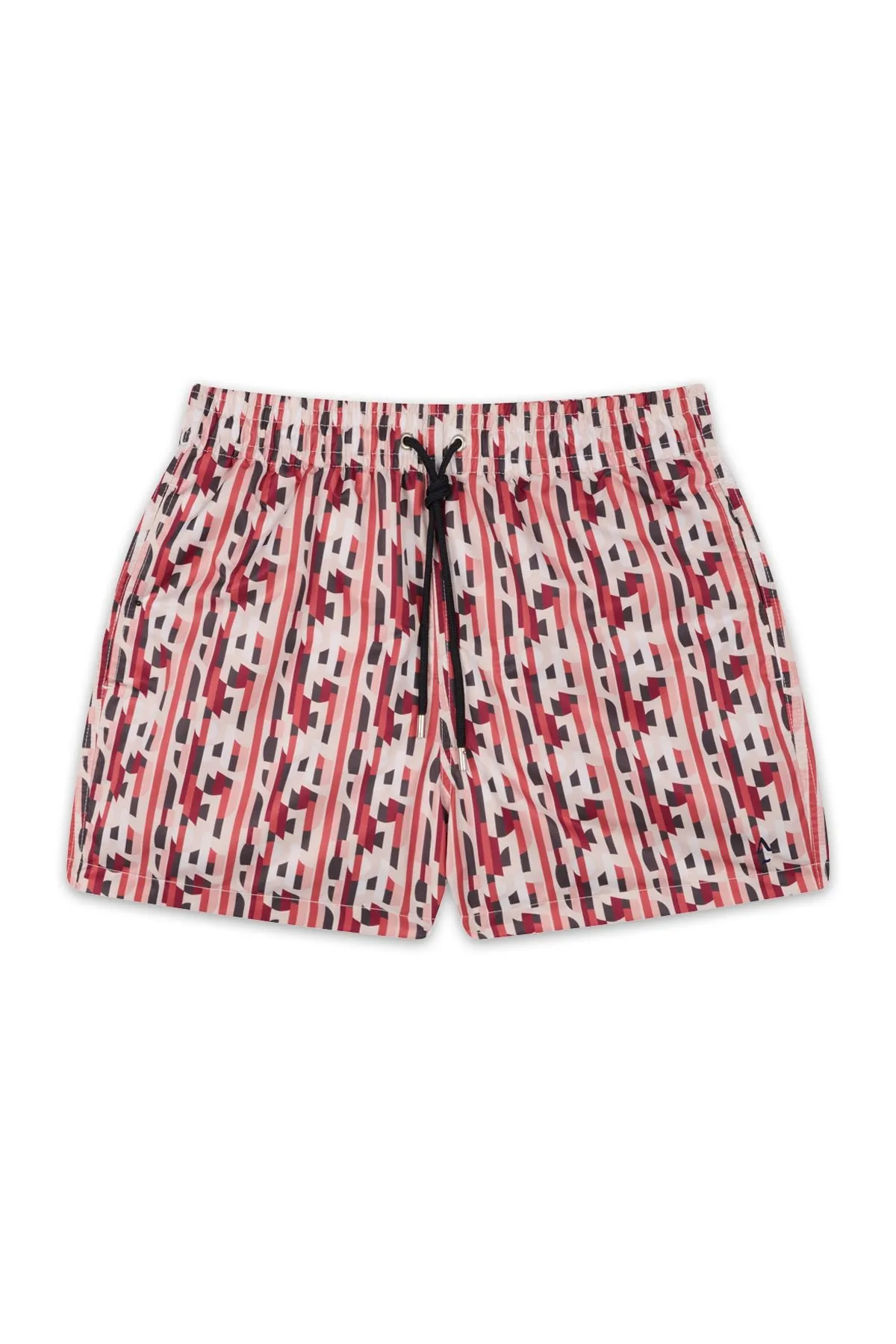 Short de bain imprimé ceinture élastique Rouge NOEUDS