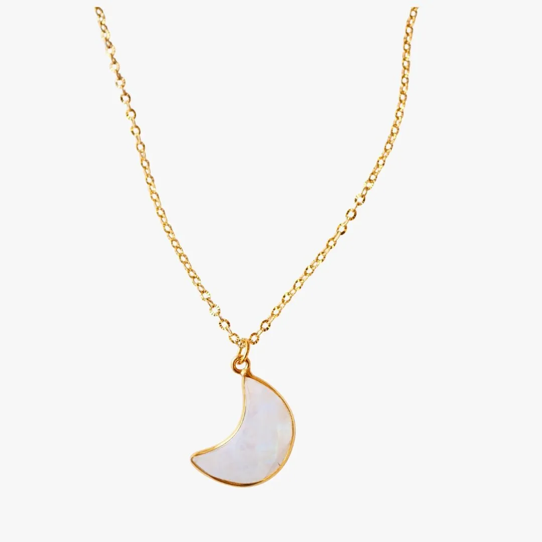 Collier pierre de lune Blanc TANDAVA