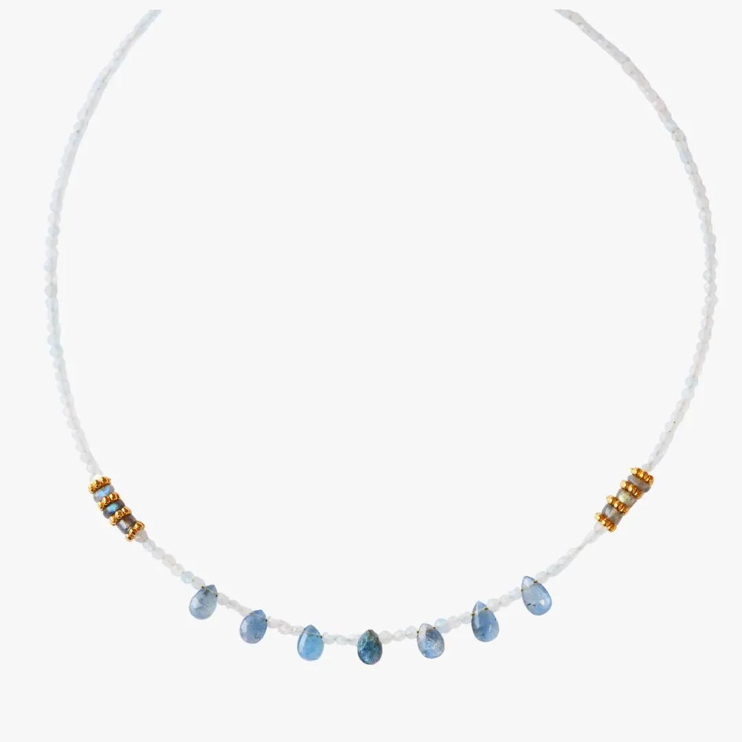 Collier aigue marine Bleu TEJ