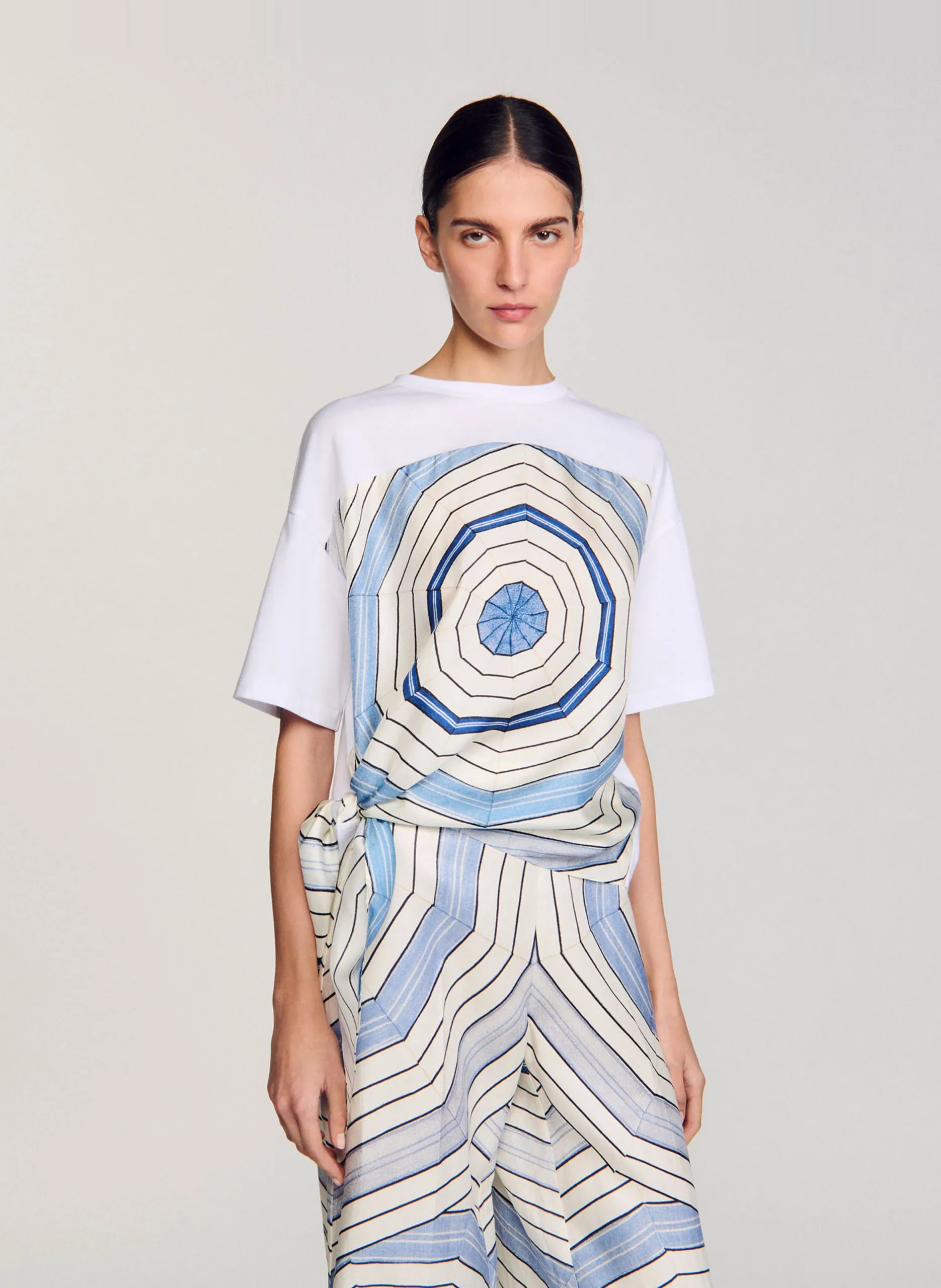 Tee-shirt oversize en coton Bleu