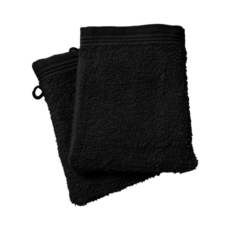 Lot de 2 gants de toilette Noir