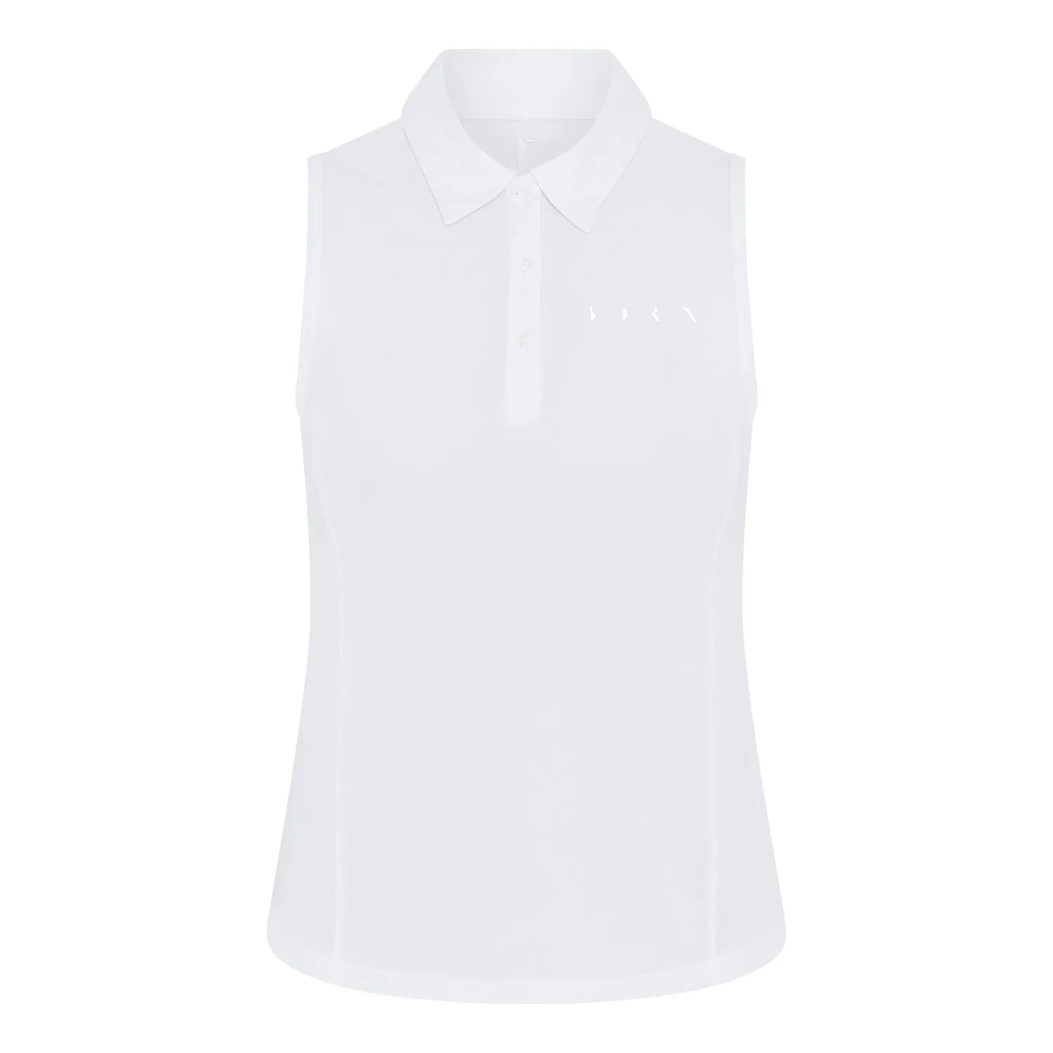 T-shirt polo sans manches rétro Blanc RETRO