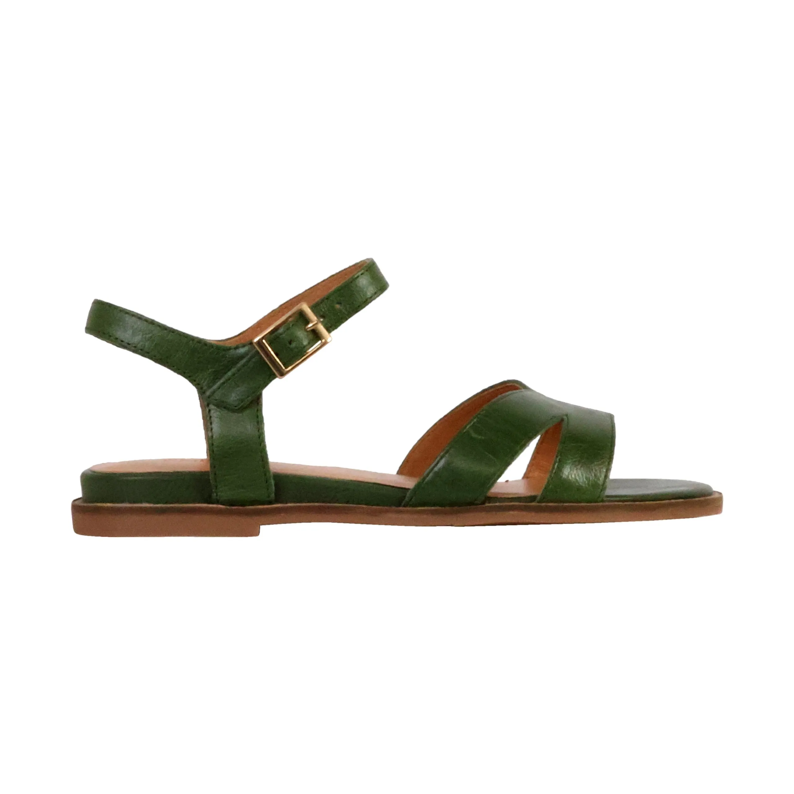 Sandales cuir bella Vert