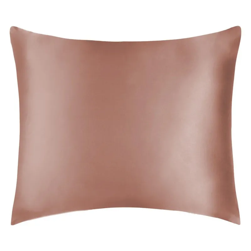 Taie d'oreiller "silk" soie de mûrier coton pur Rose