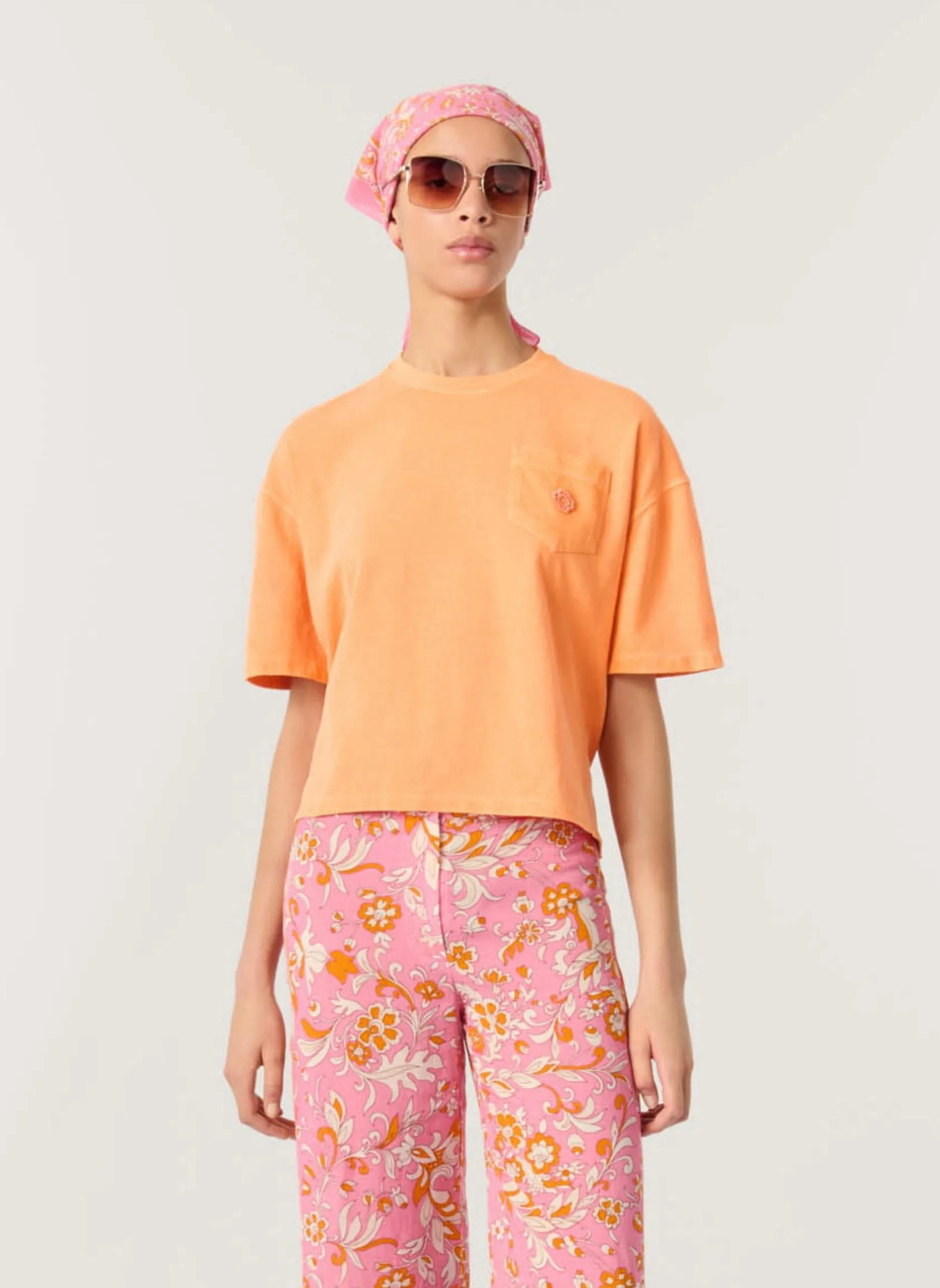 Tee-shirt oversize en coton Orange