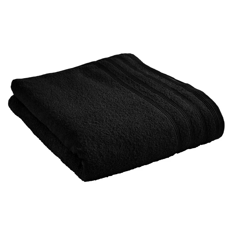 Drap de bain 100% coton peigné Noir