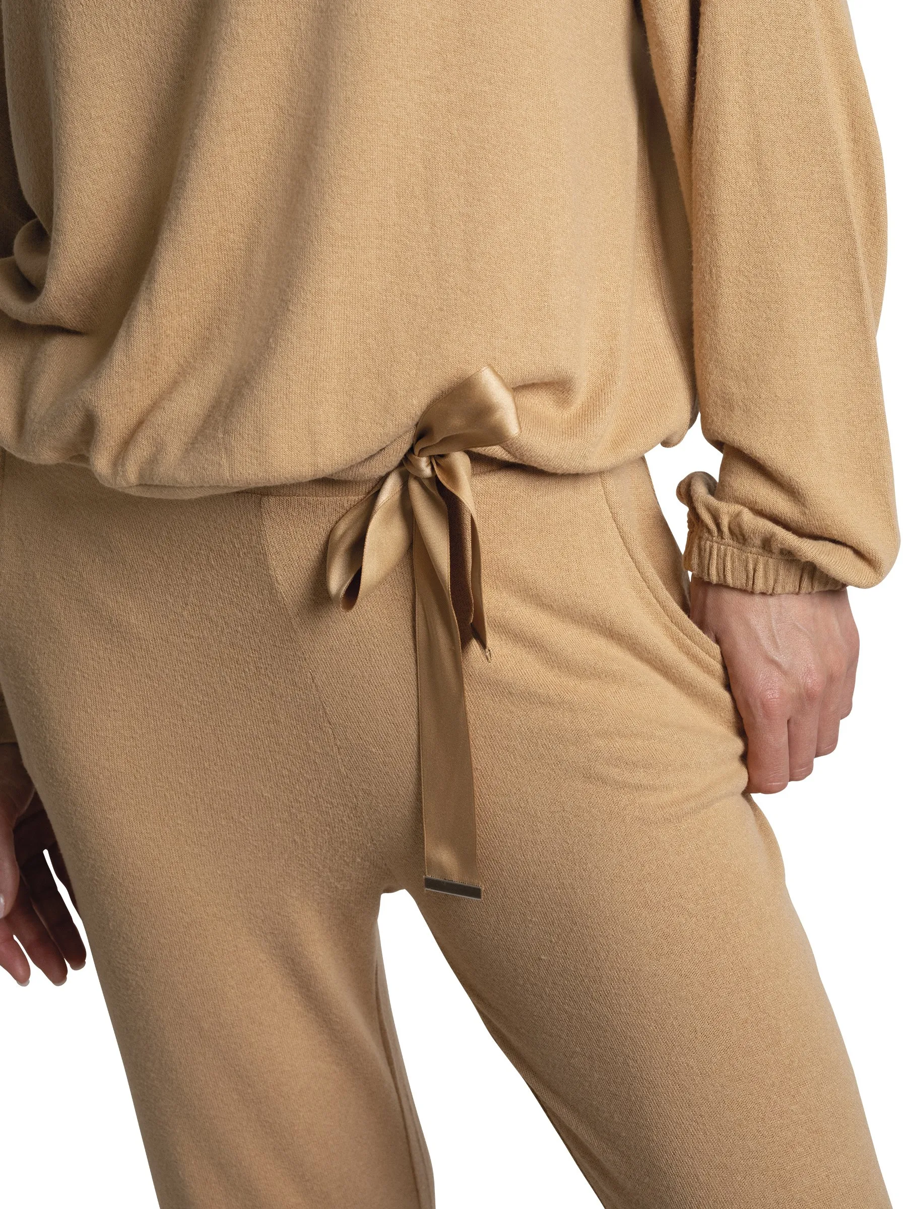 Pantalon fluide coupe droite Marron OCEA