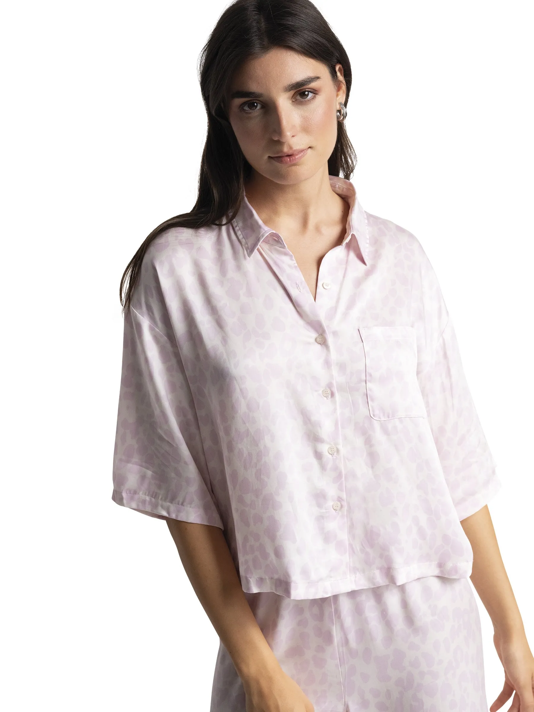 Haut de pyjama manches courtes Rose CHLOE