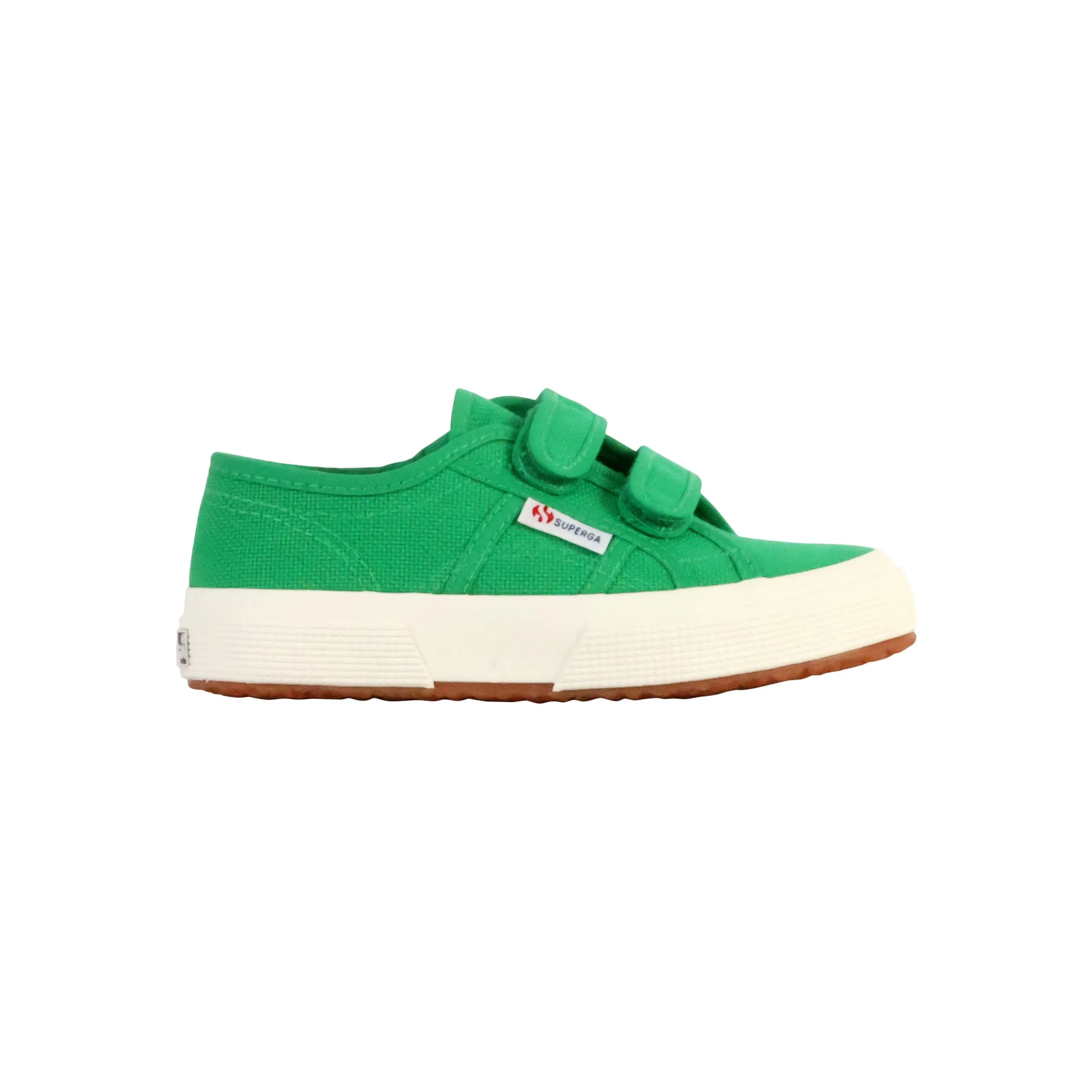 Basket superga enfant cotjstrap classic Vert