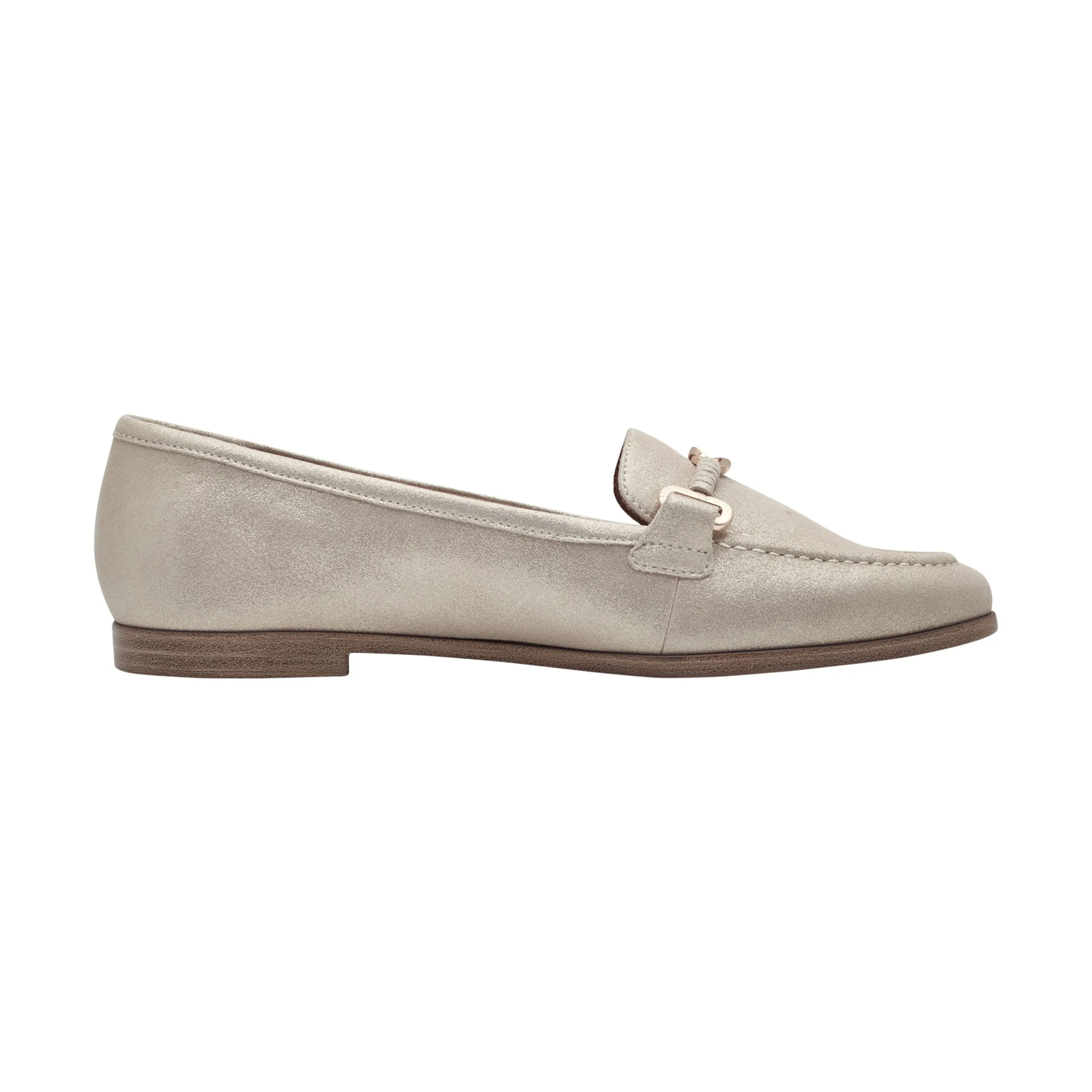 Ballerines en cuir Beige