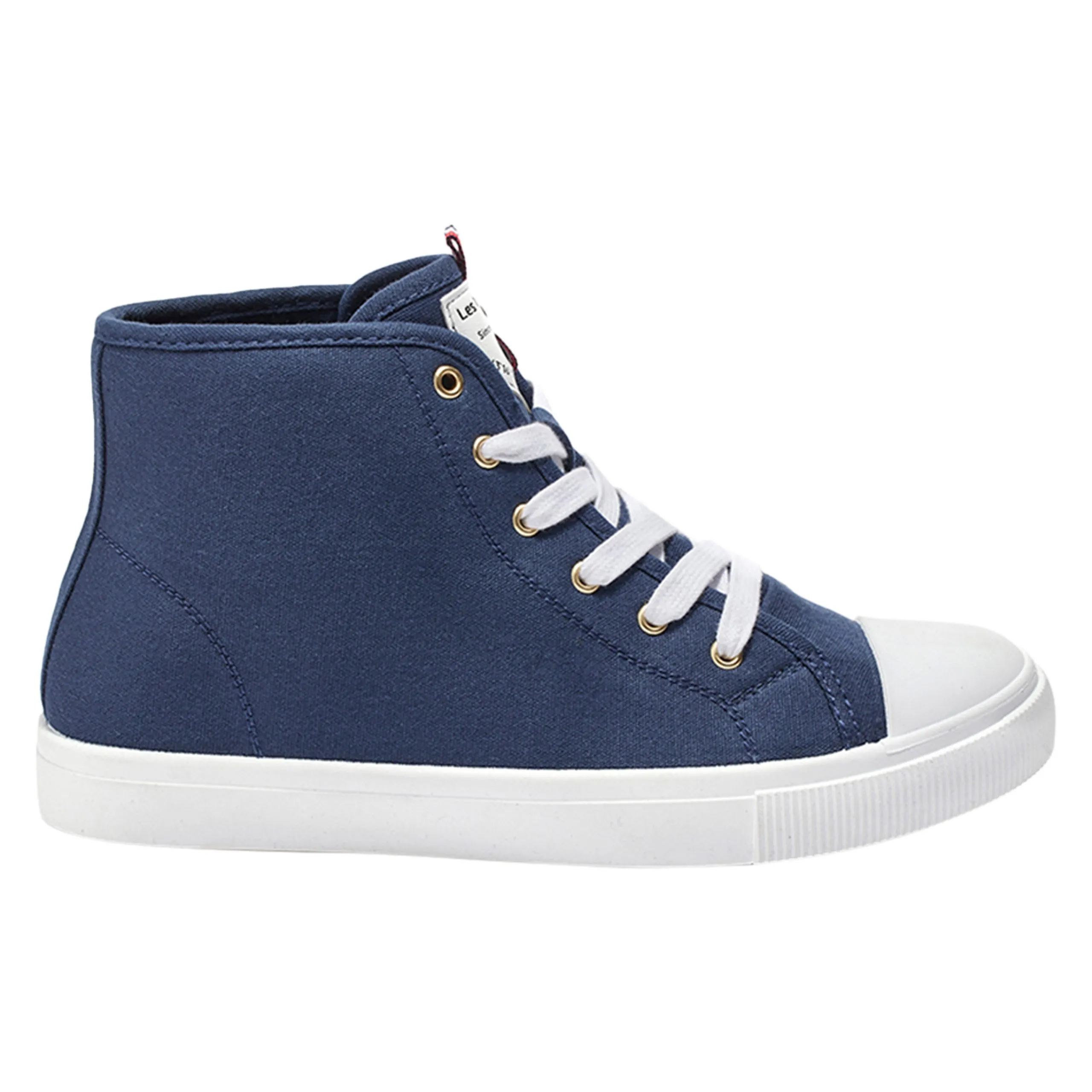 Basket montante cuir  chamane Bleu
