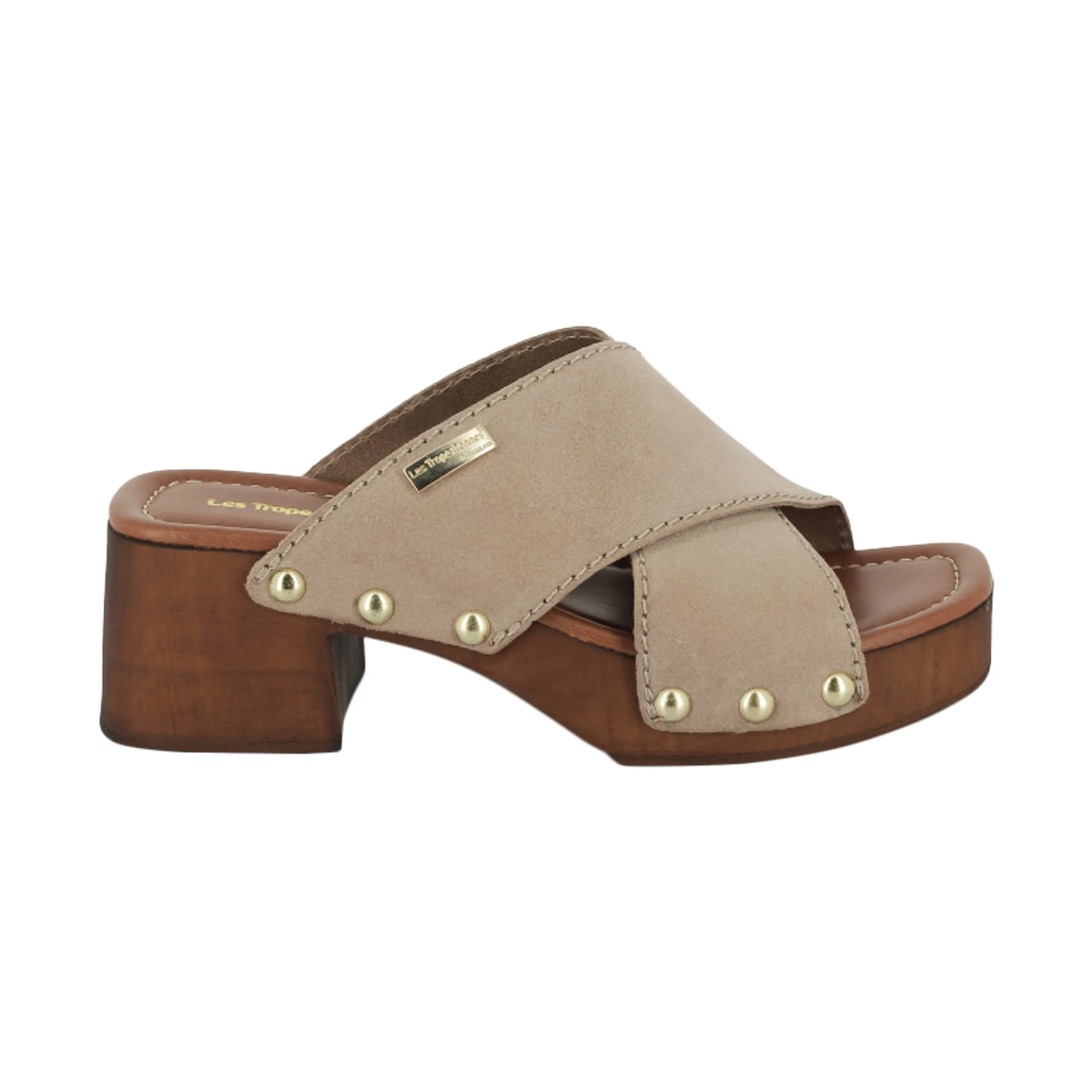 Sandales à talon cuir par m.belarbi pipa Marron