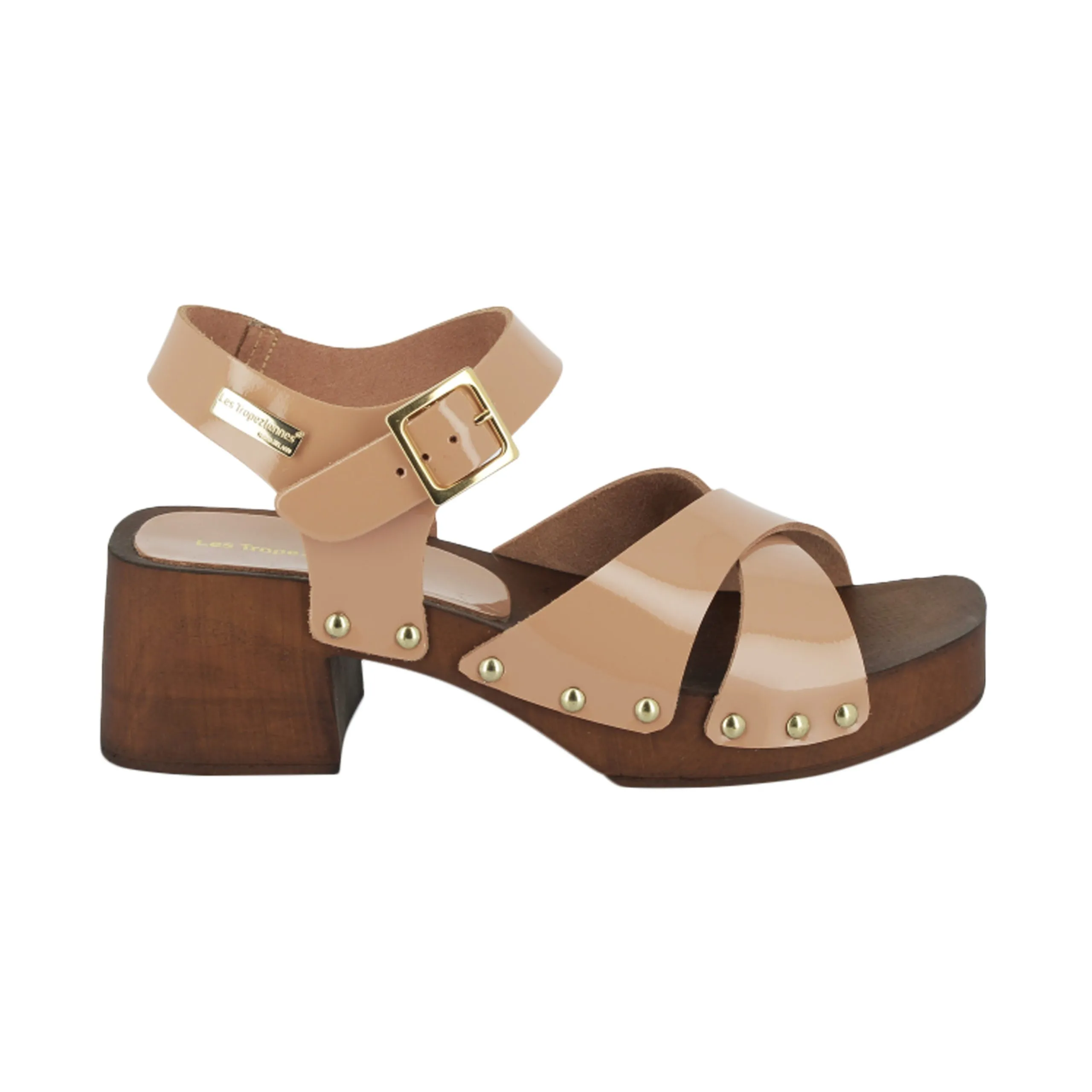 Sandales à talon cuir par m.belarbi paolita Beige