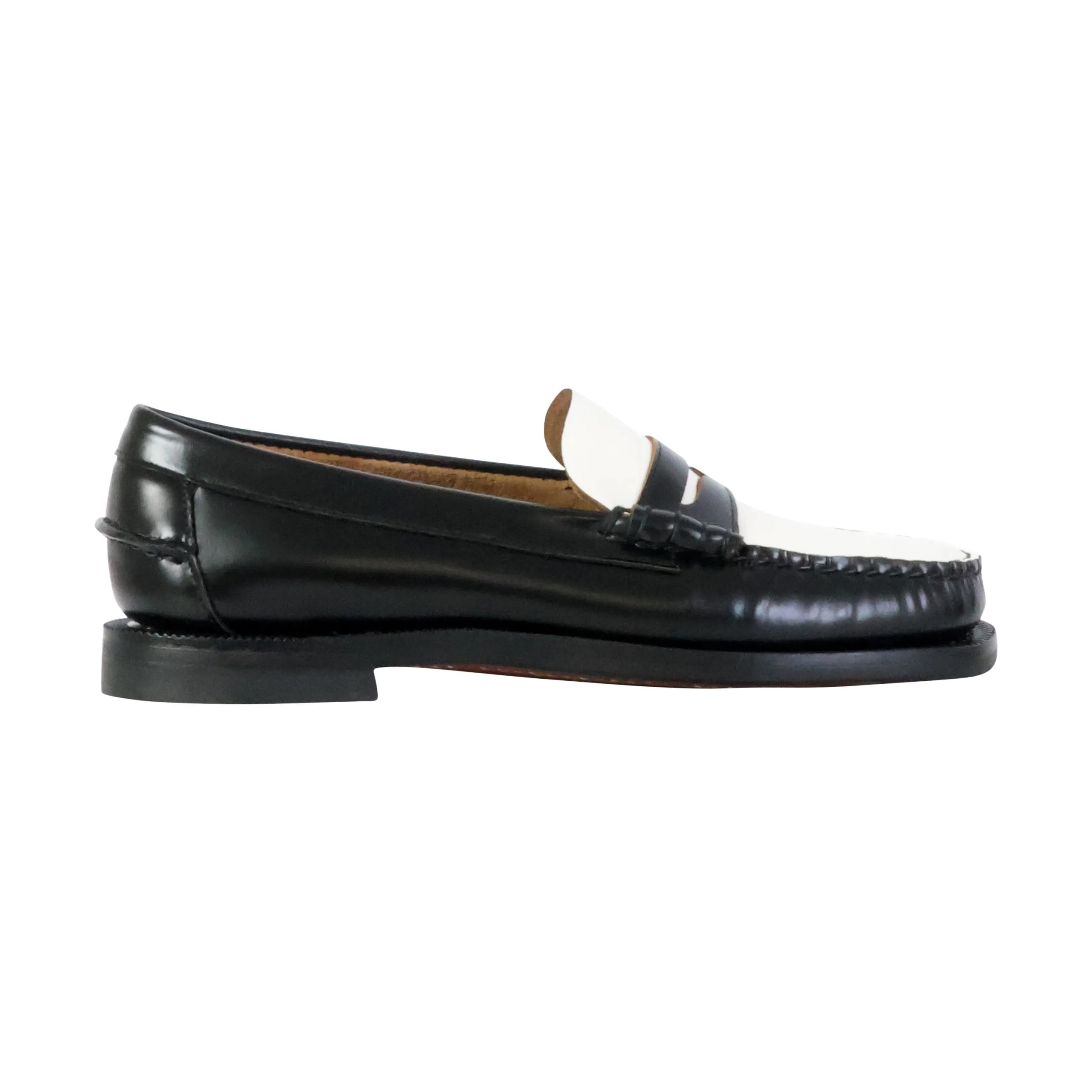 Moccassin cuir sebago classic dan woman Noir