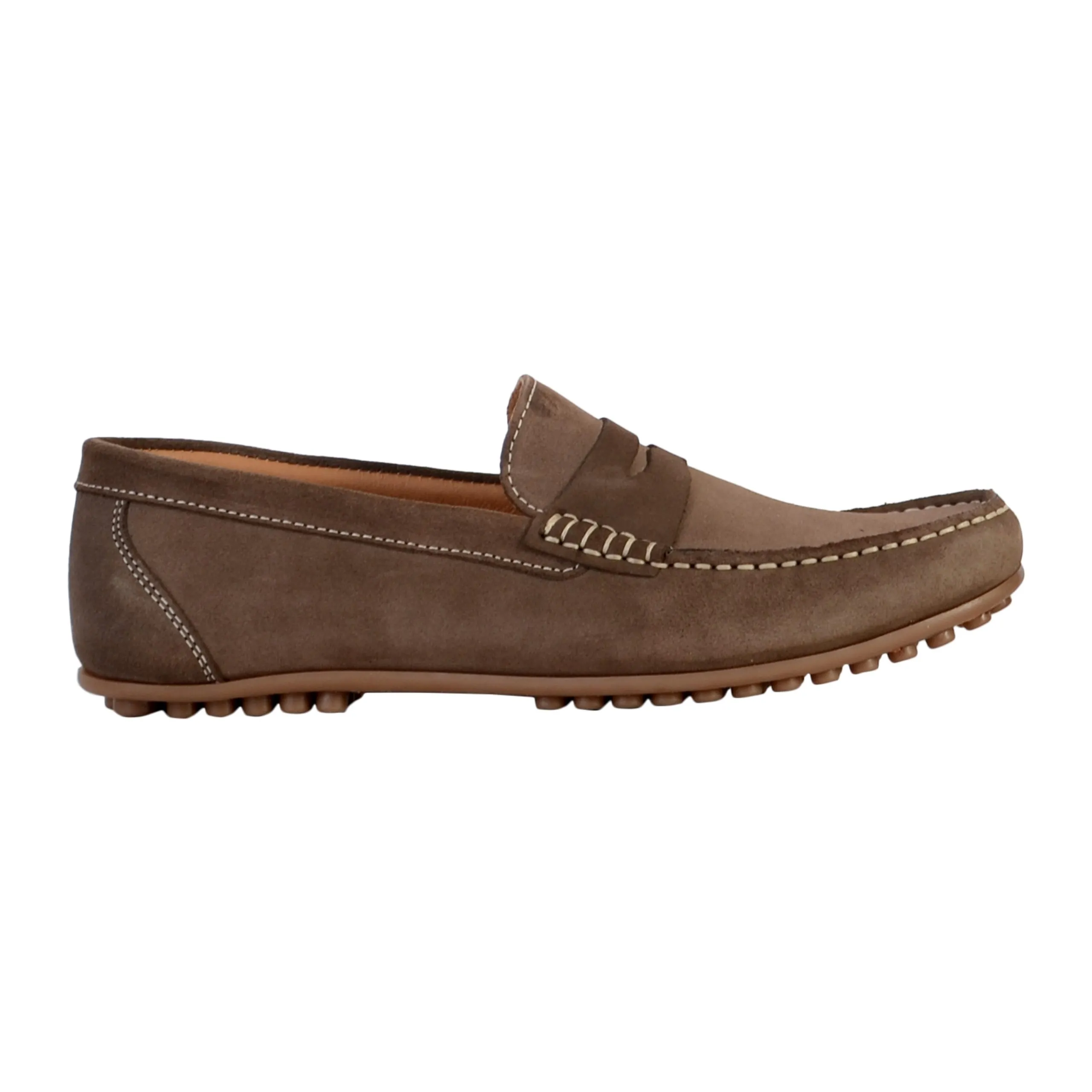 Mocassin cuir gaspard Marron