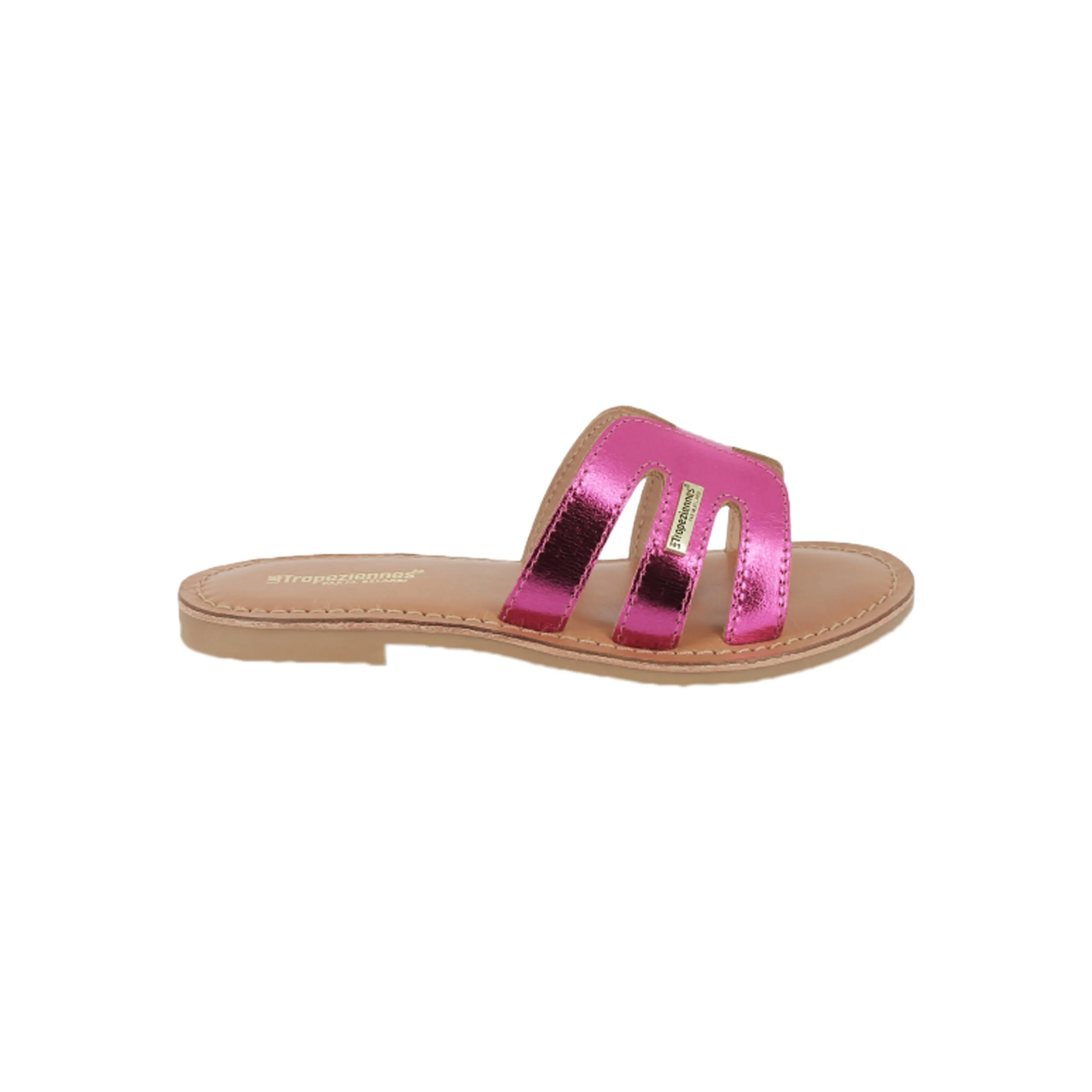 Sandales plates cuir enfant bali Rose
