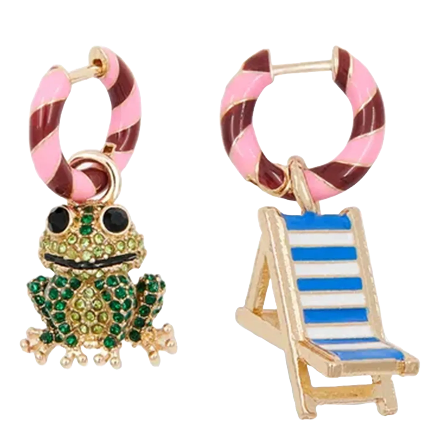 Boucles d'oreilles percées pendantes Rouge HORRY