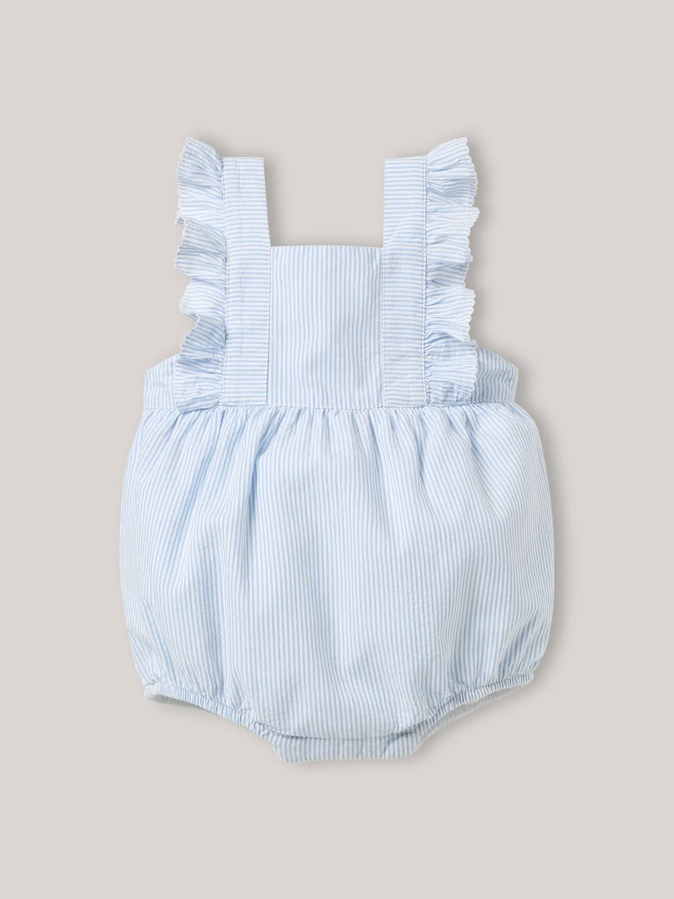 Barboteuse en seersucker Bleu