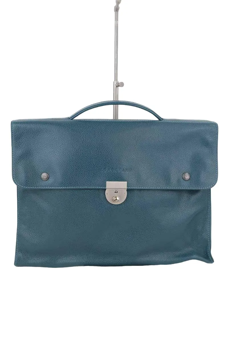 Cartable en cuir Bleu