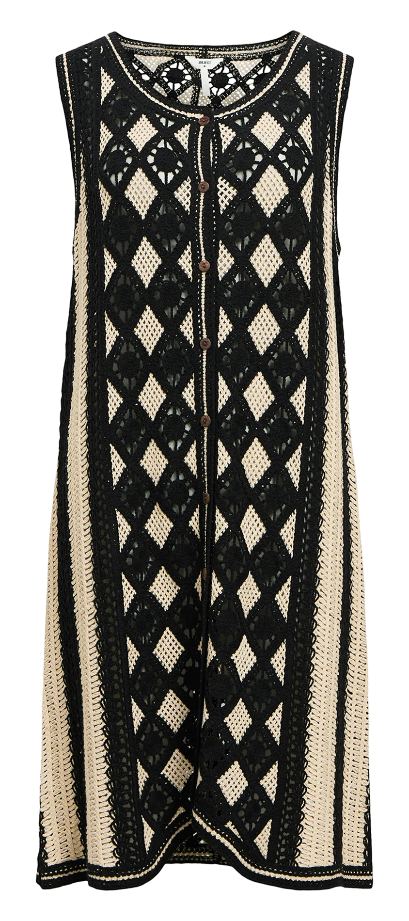 Robe courte en coton bio mélangé Beige WASILA