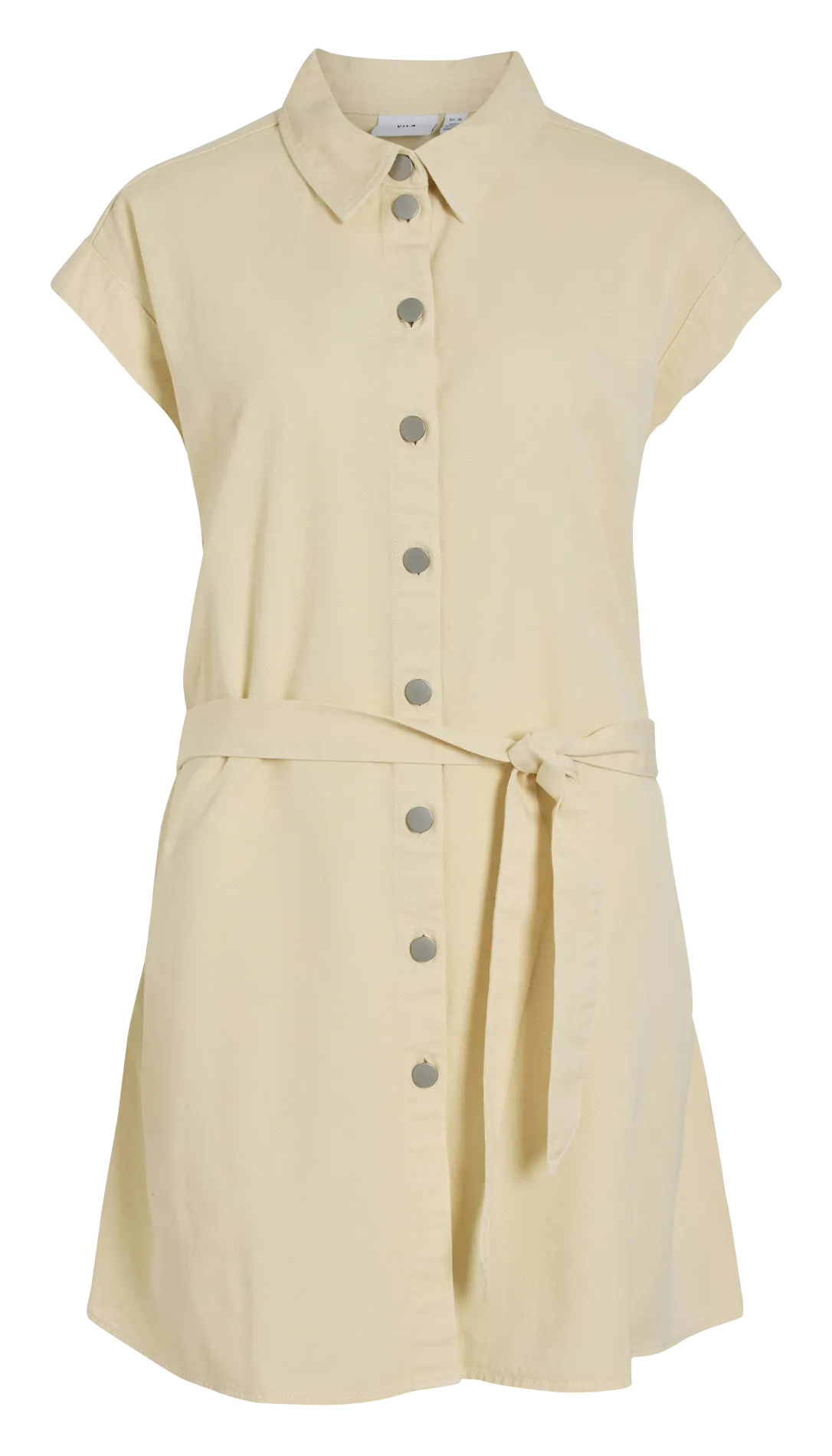 Robe courte en coton Beige