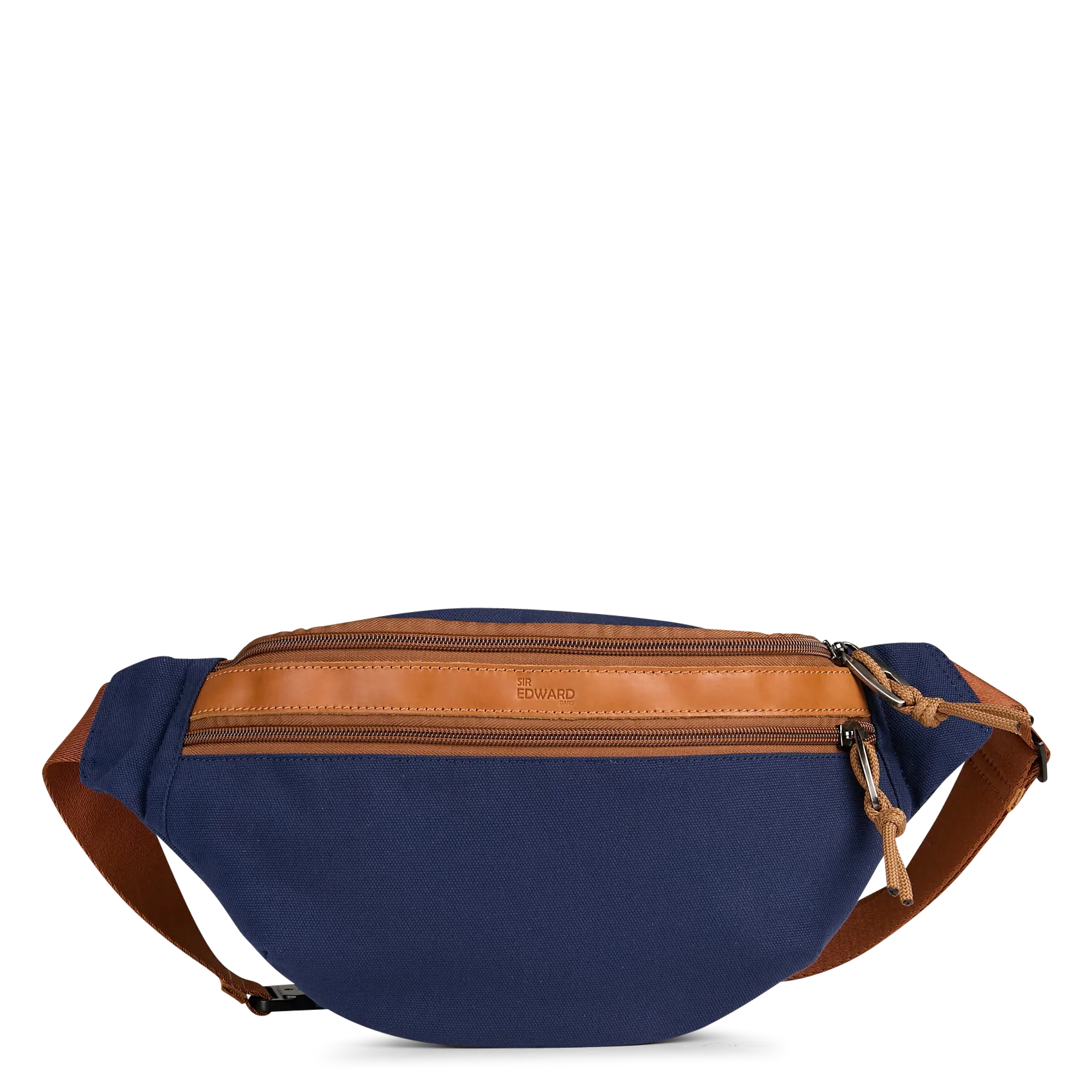 Sac banane bi matière en cuir mélangé Multicolore DELTA