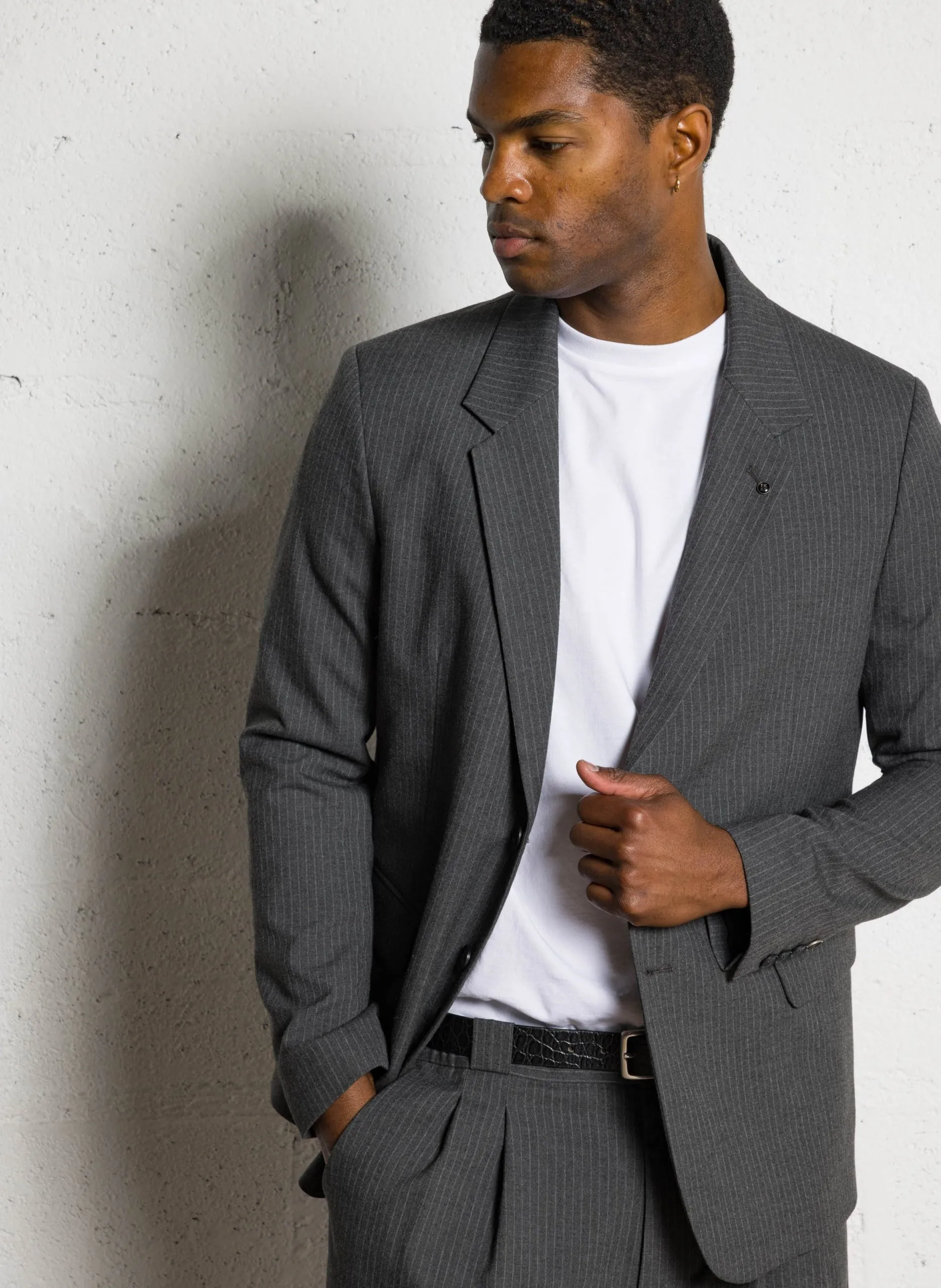 Veste de costume à rayures Gris