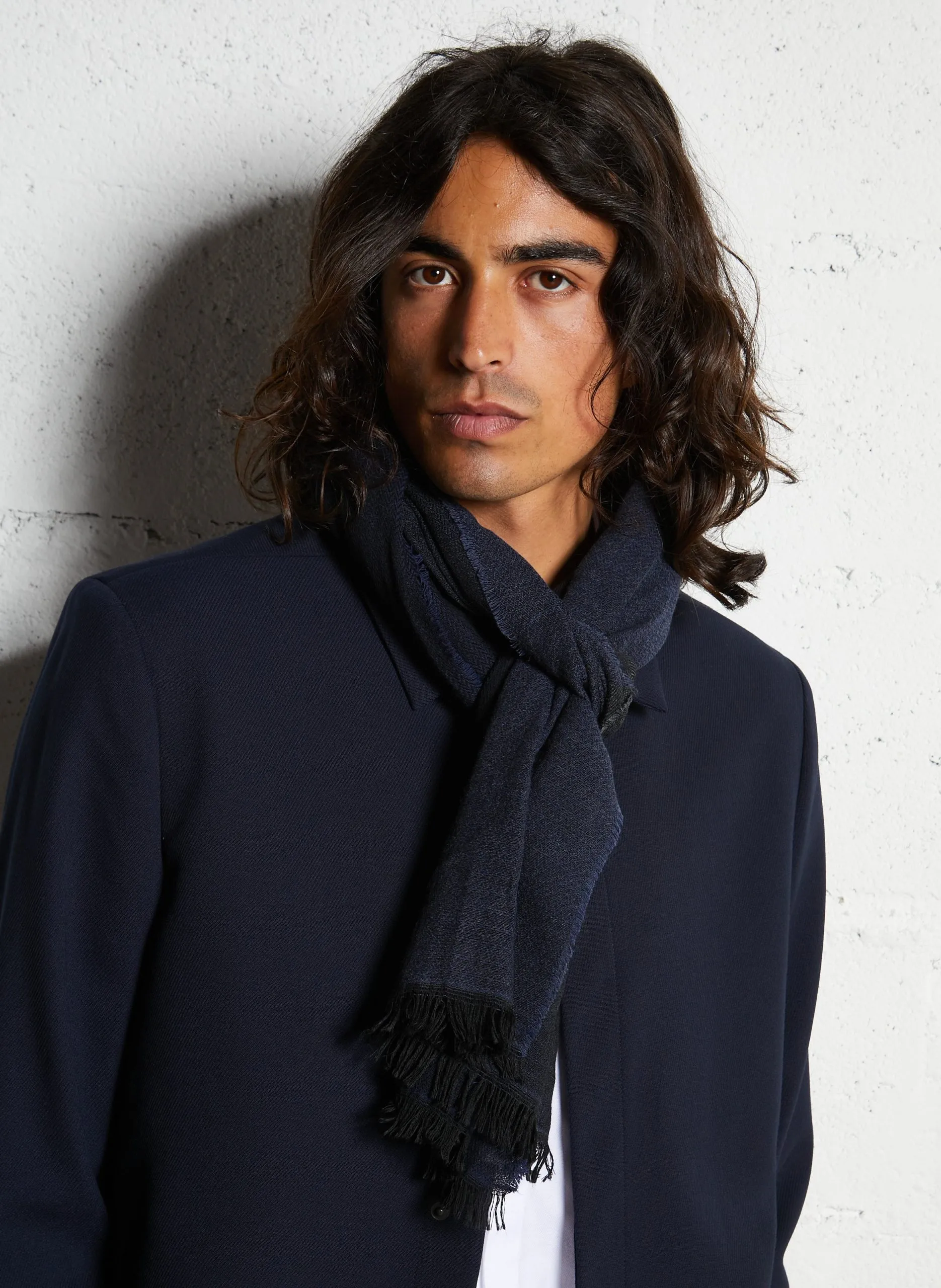 Chèche à franges Bleu