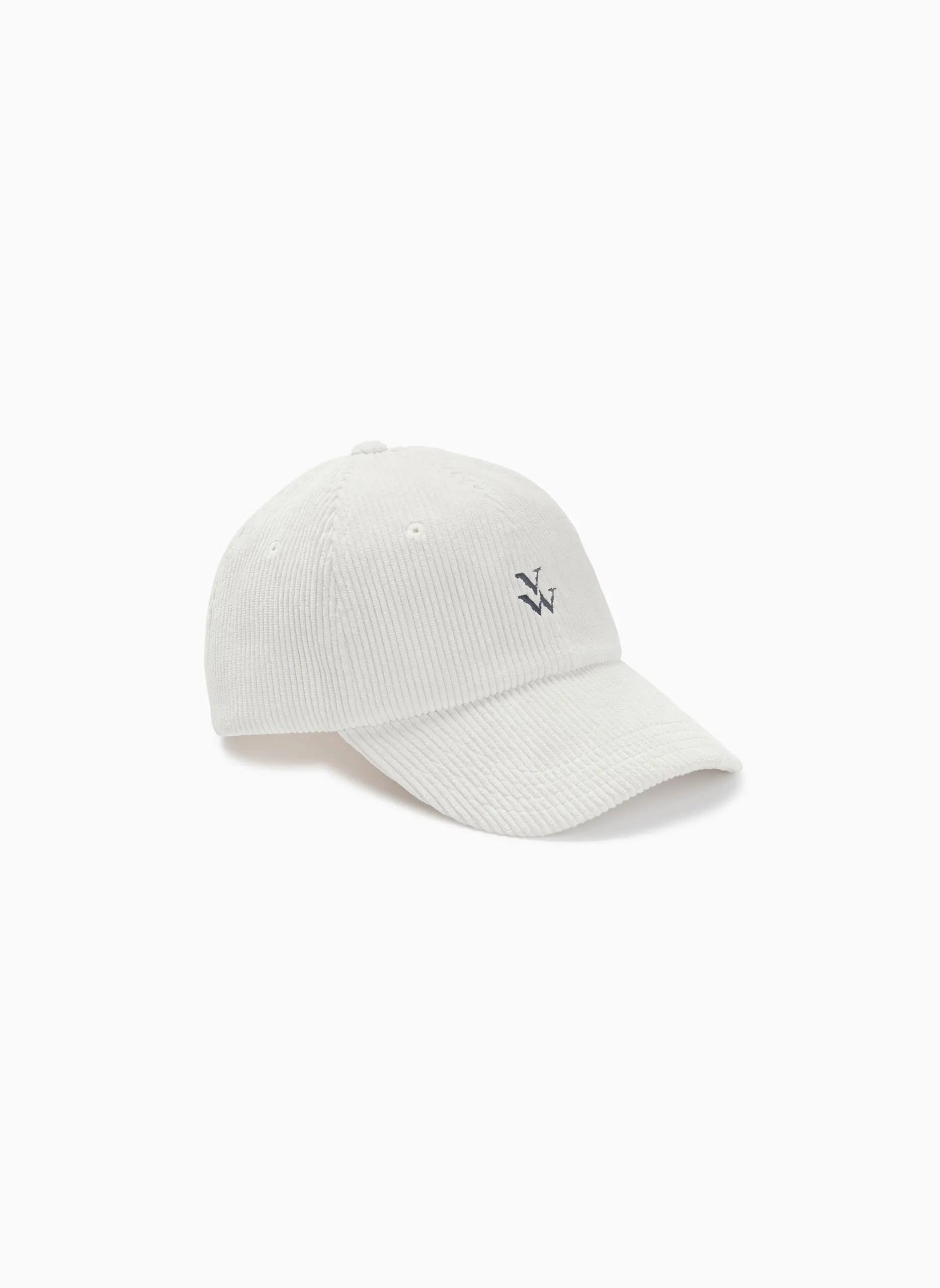 Casquette en velours côtelé Blanc JESS