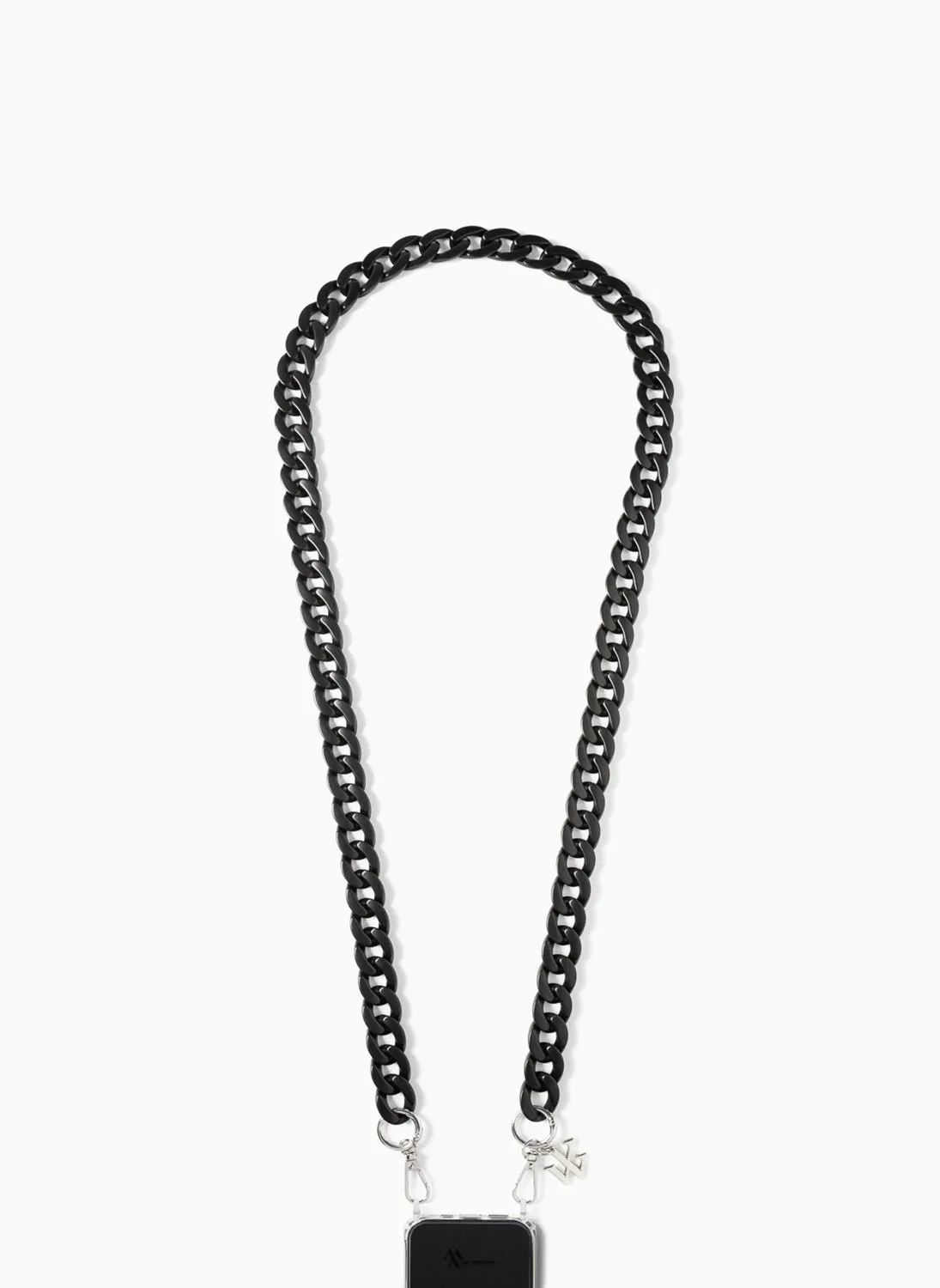 Chaîne de téléphone en acrylique Noir AURELIE