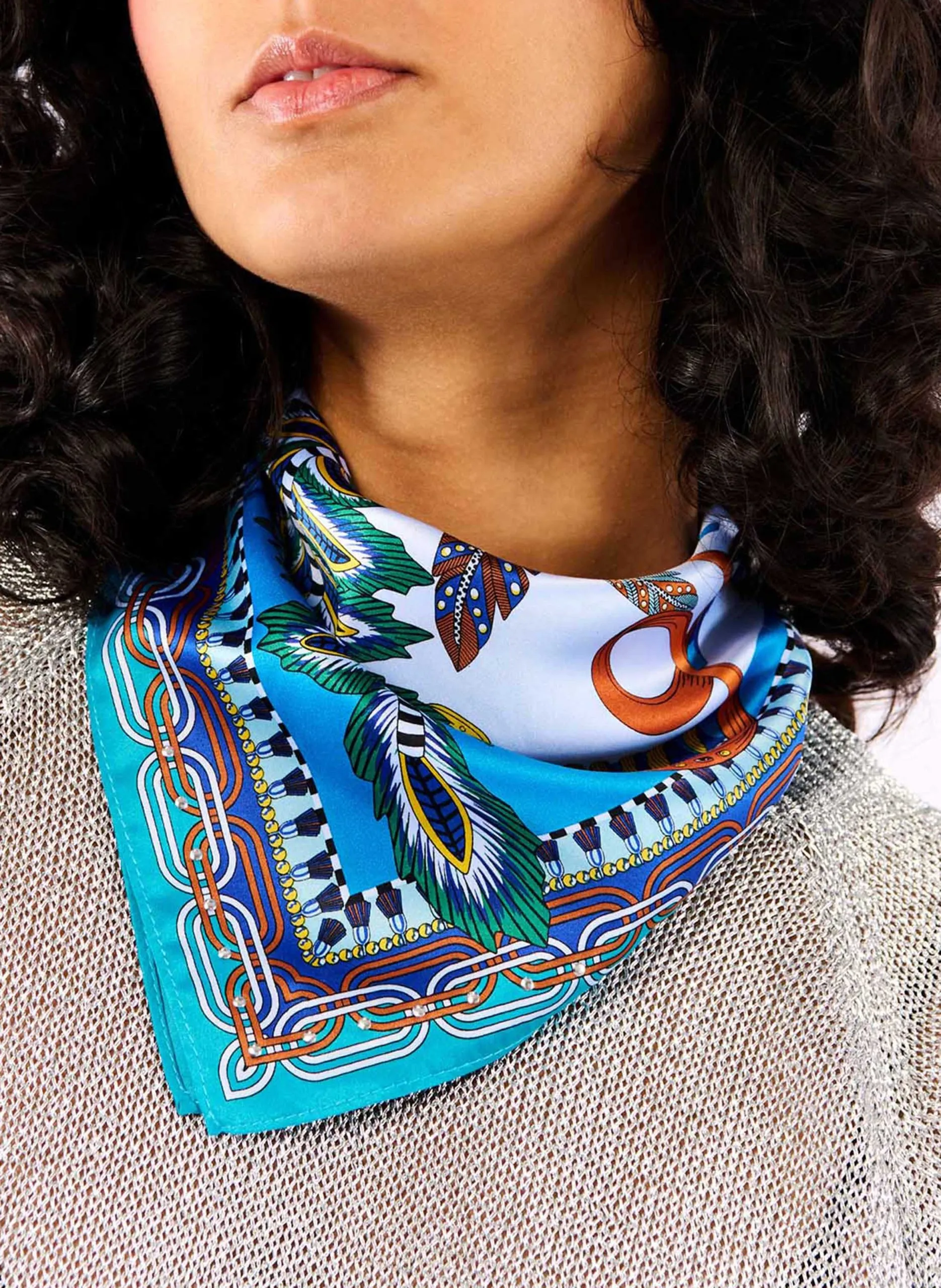 Foulard imprimé Bleu PONY PONY MINI