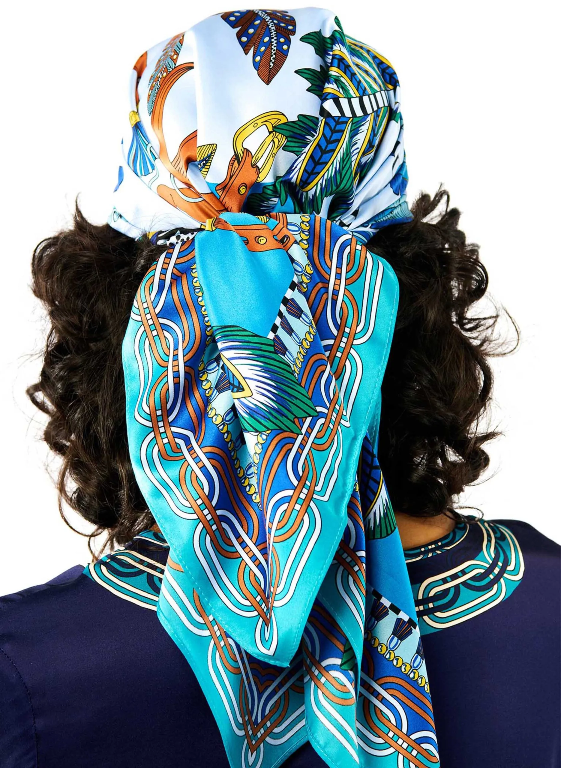 Foulard imprimé Bleu PONY PONY MEDIUM
