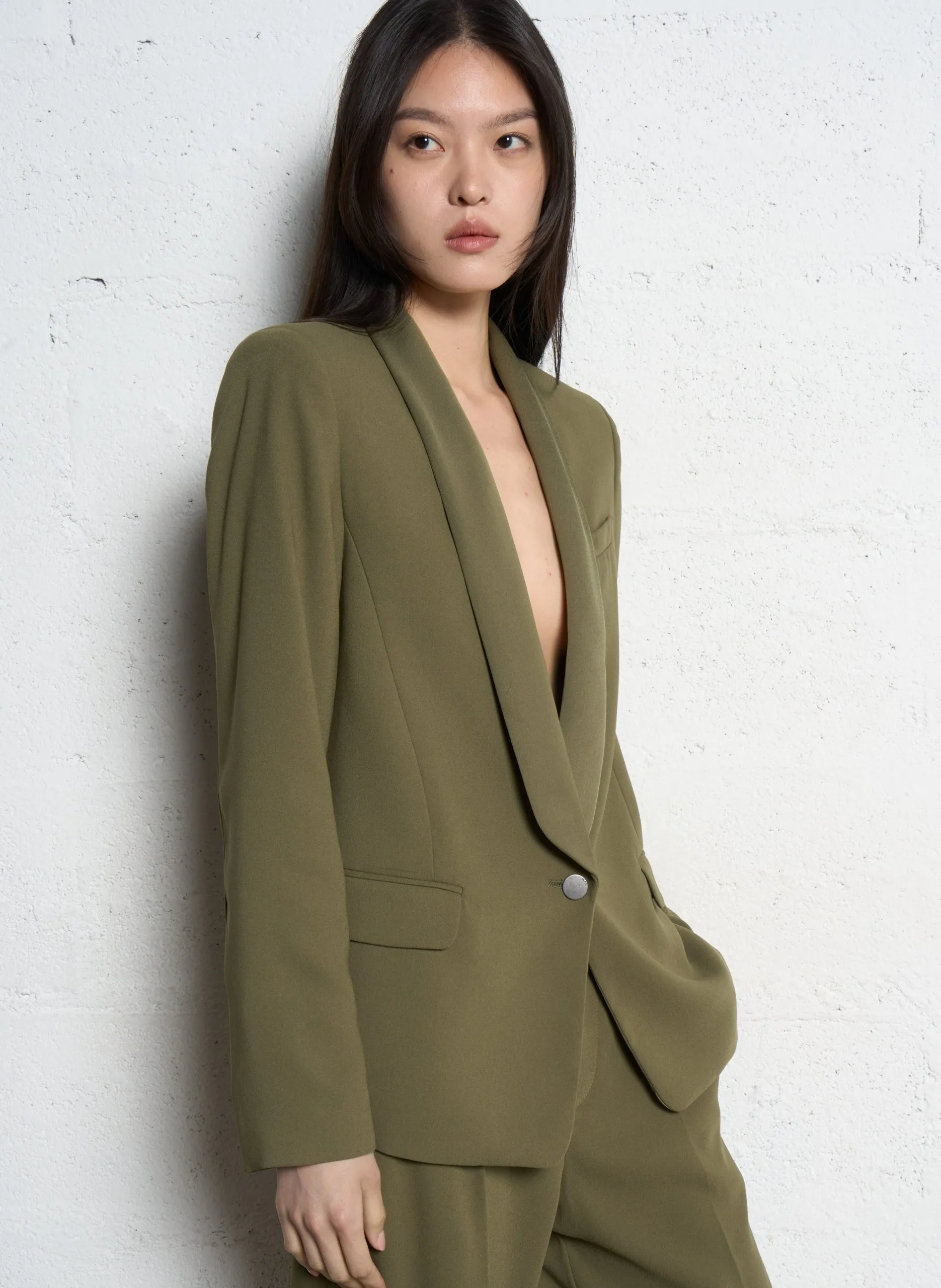 Veste tailleur oversize Kaki