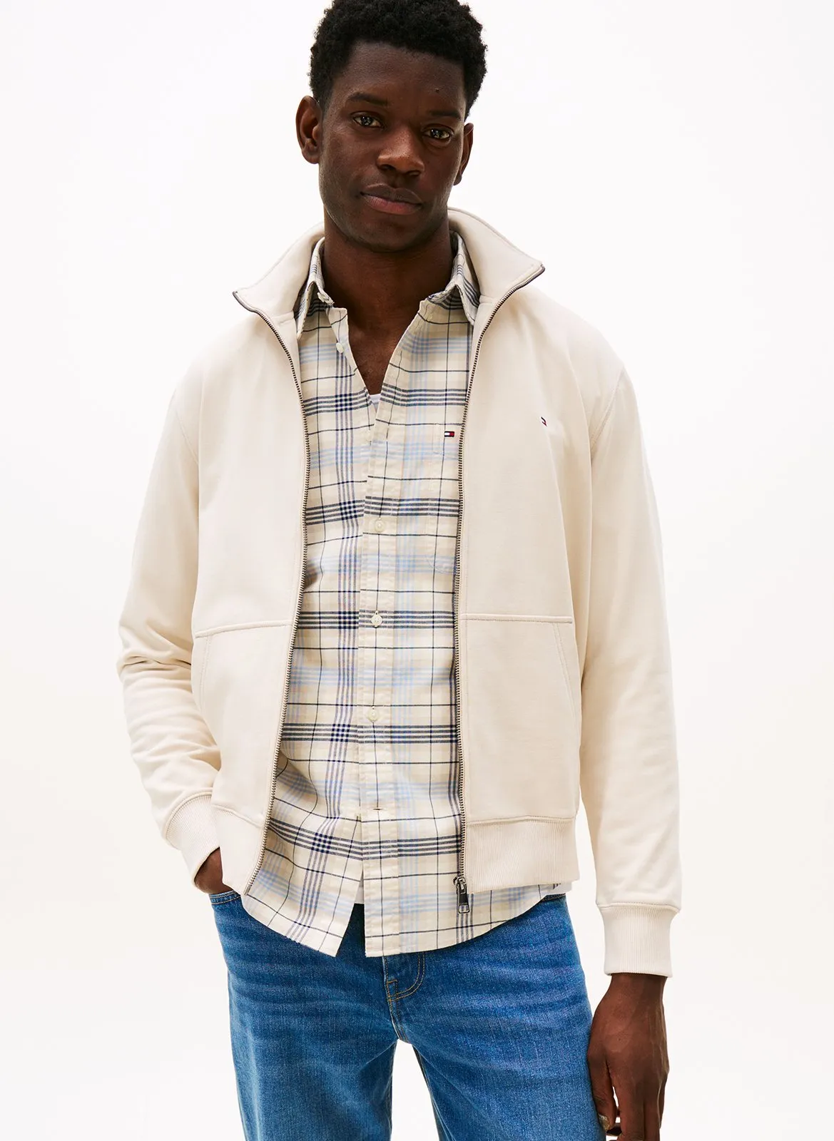 Sweat droit en coton Beige