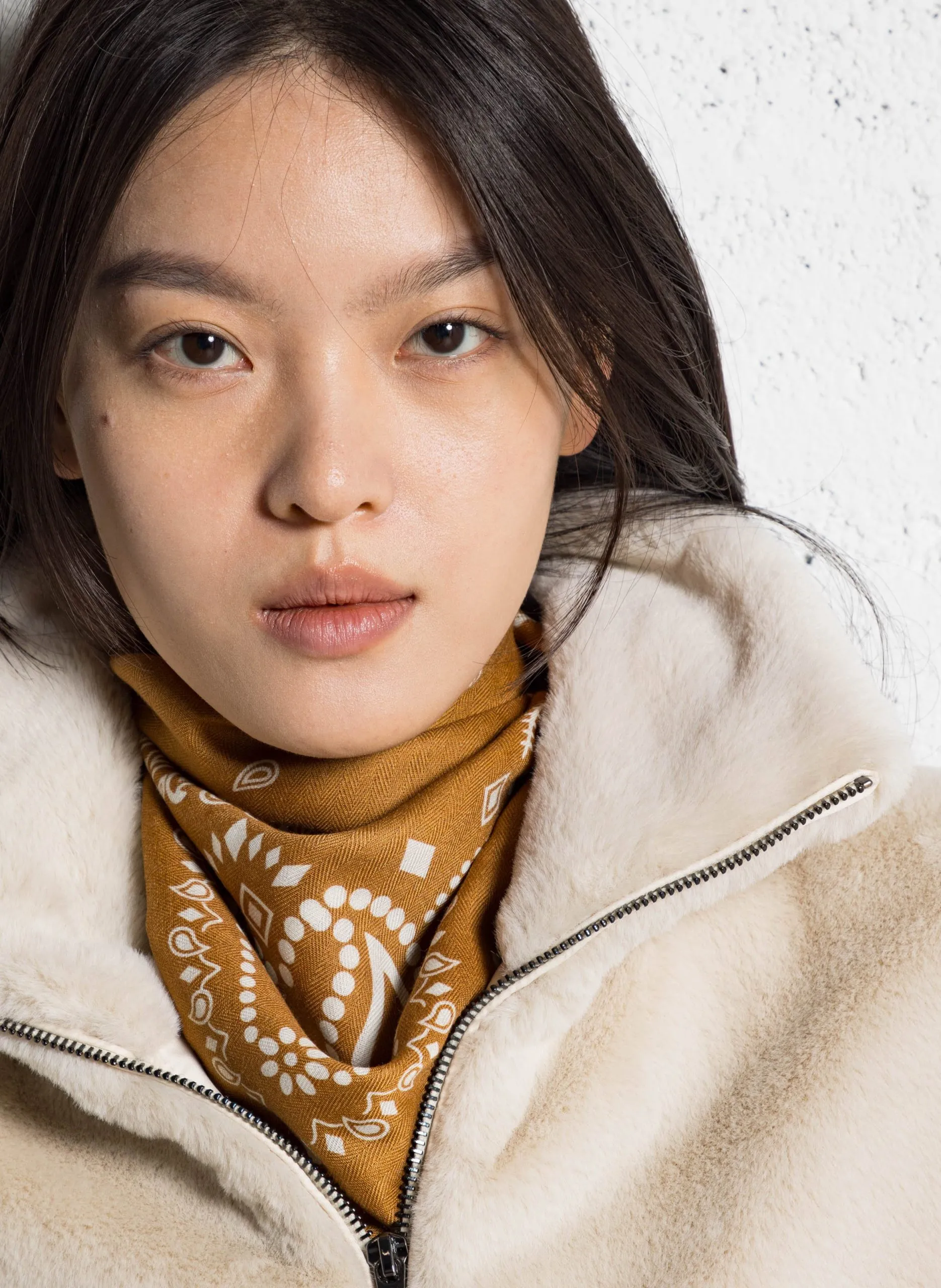 Foulard imprimé Orange AURA