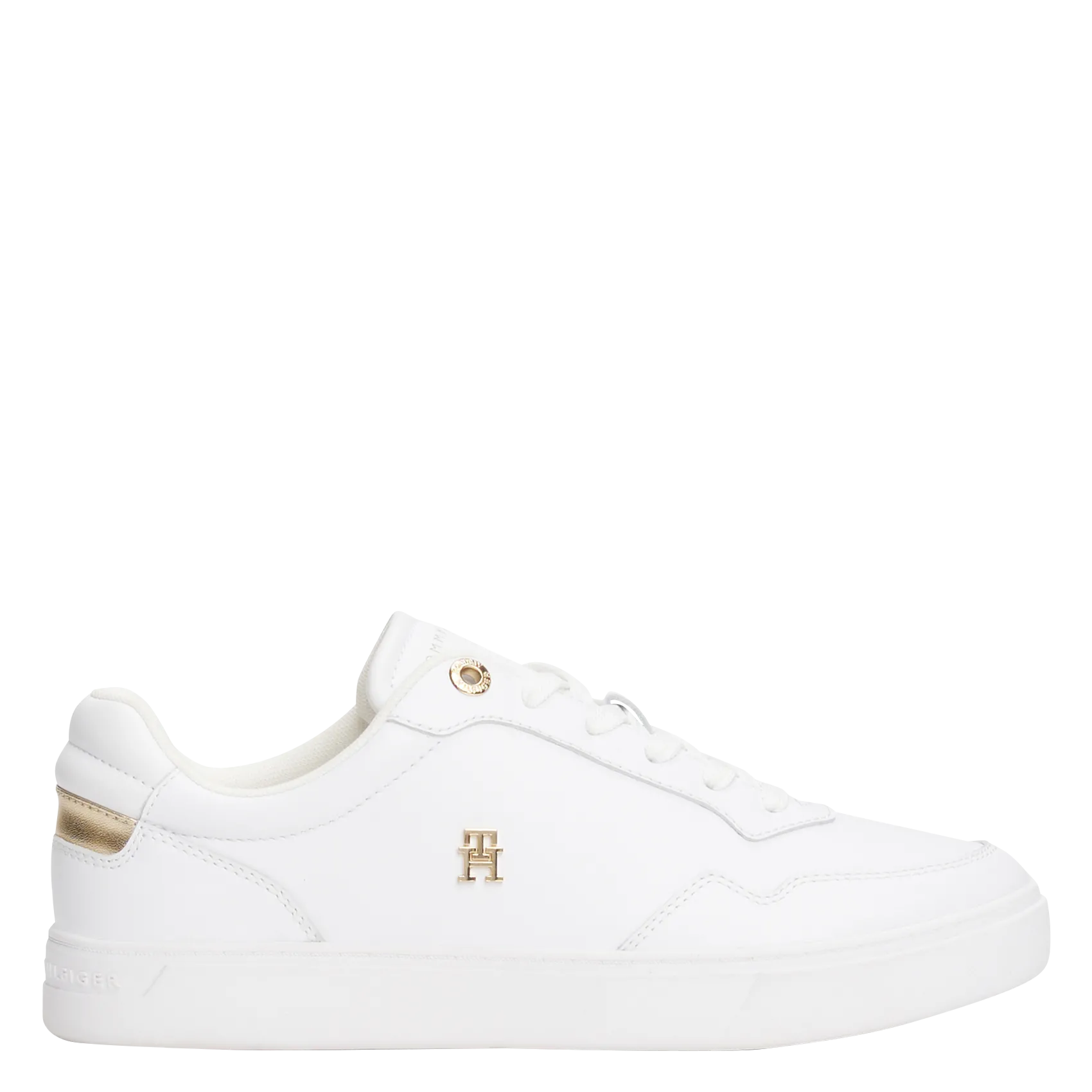 Baskets en cuir Doré