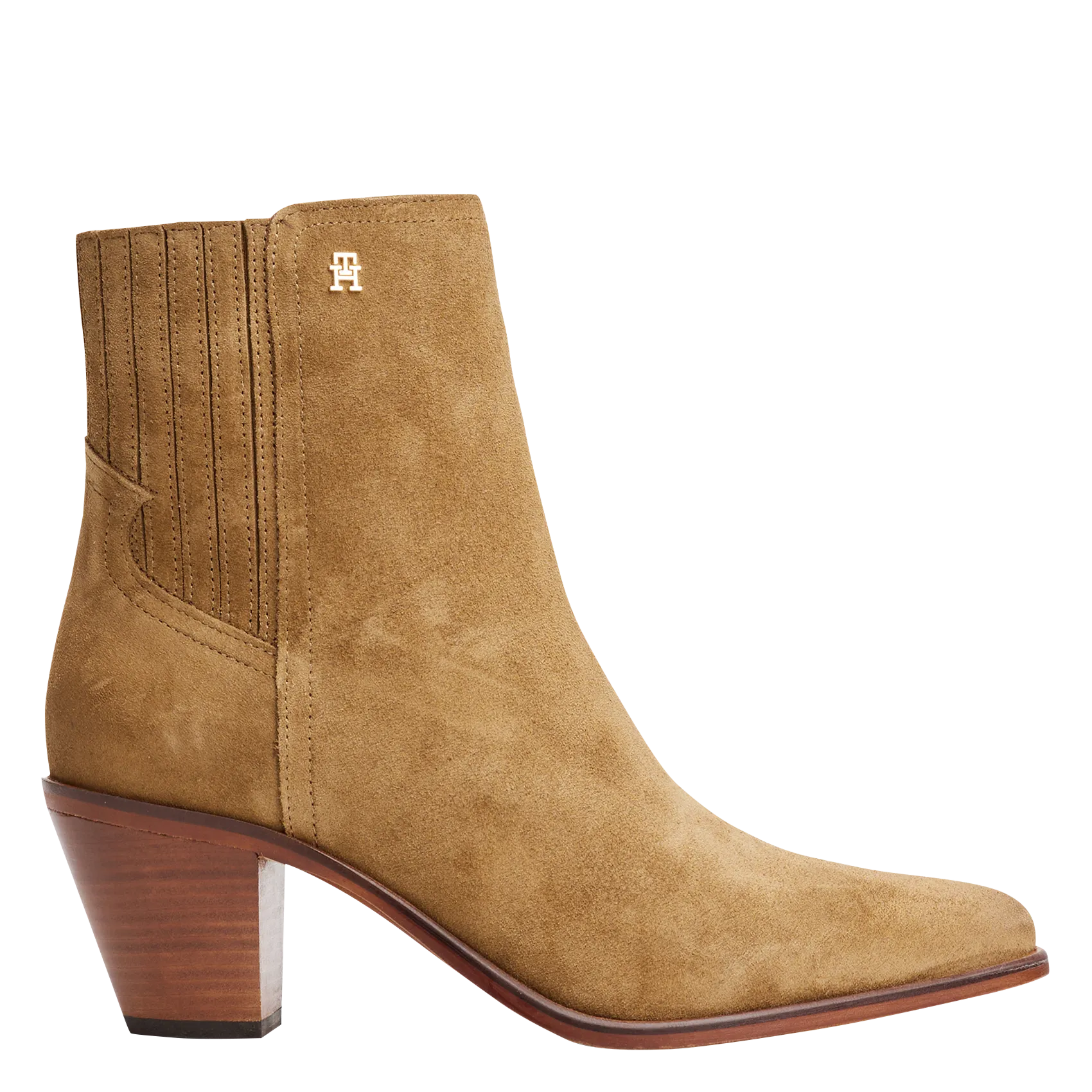 Bottines en cuir velours Marron