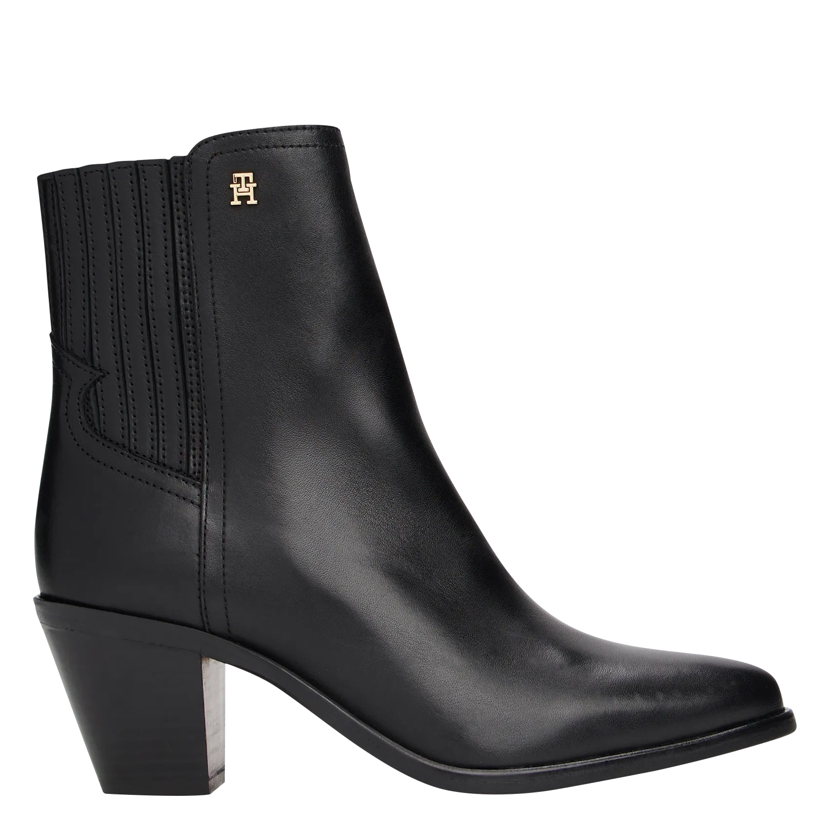 Bottines en cuir Noir