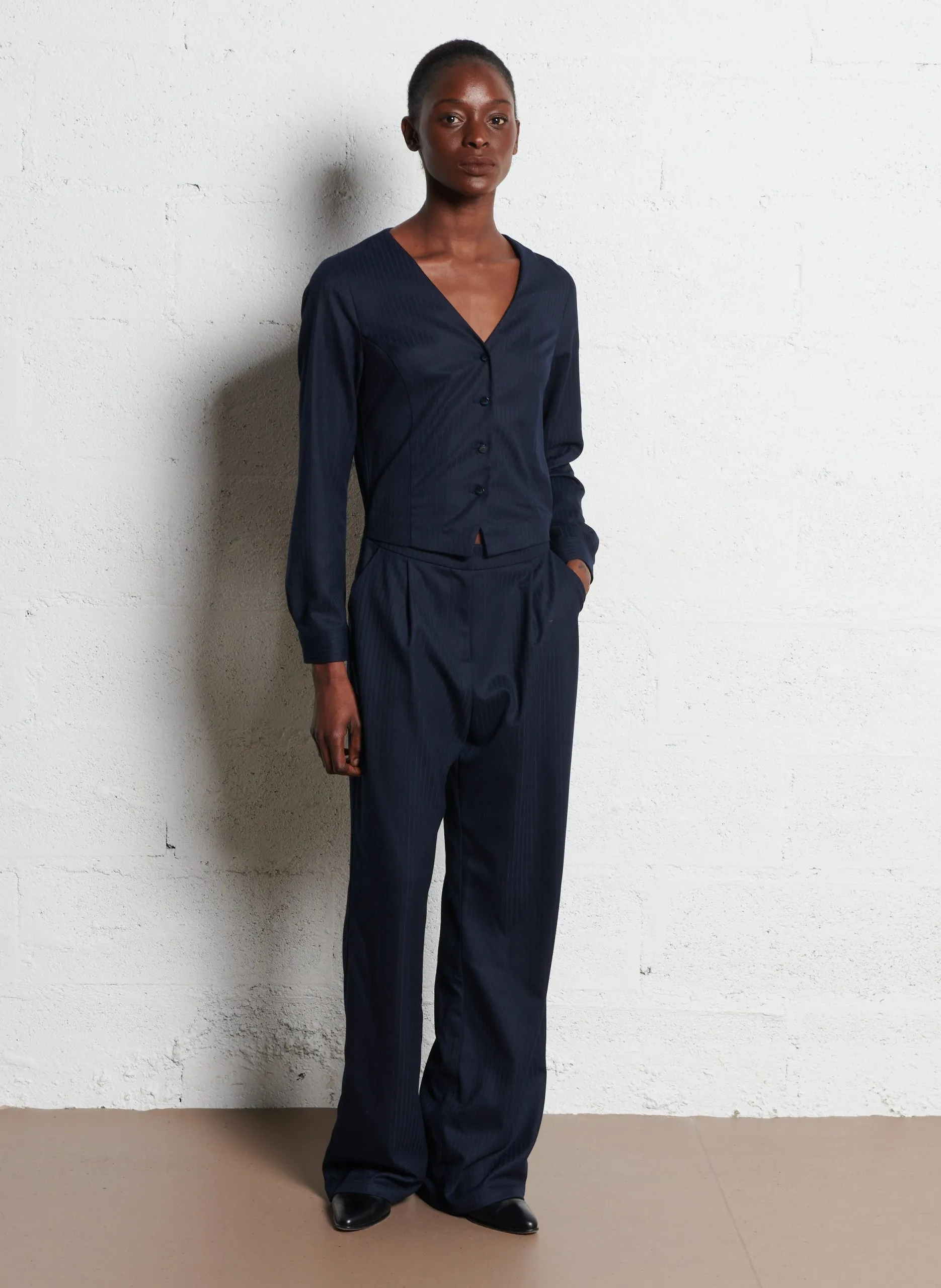 Combinaison droite rayée Bleu REESE