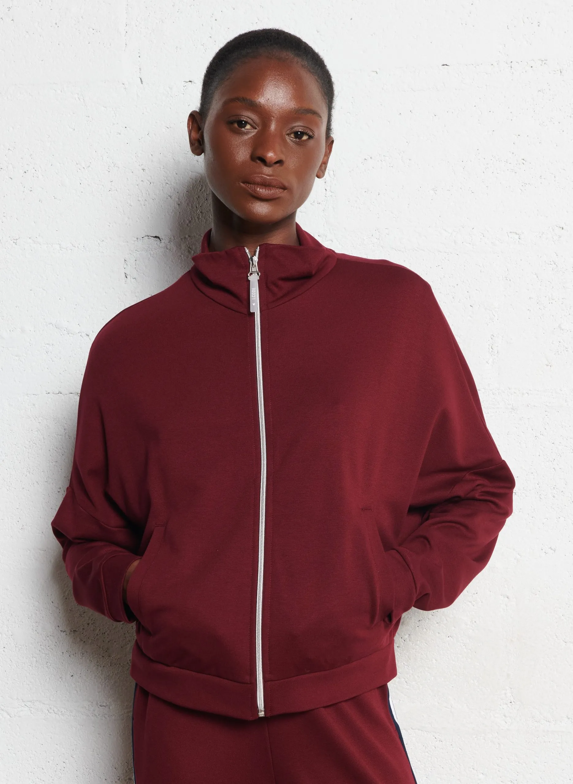 Sweat col montant Rouge